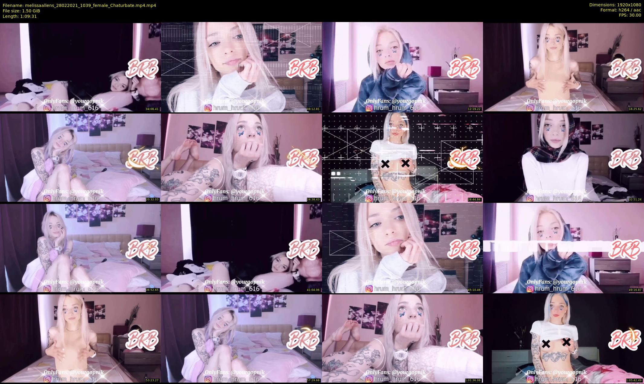 melissaallens — 70 minute Chaturbate female cam show recording, 1080p, Feb 28, 2021