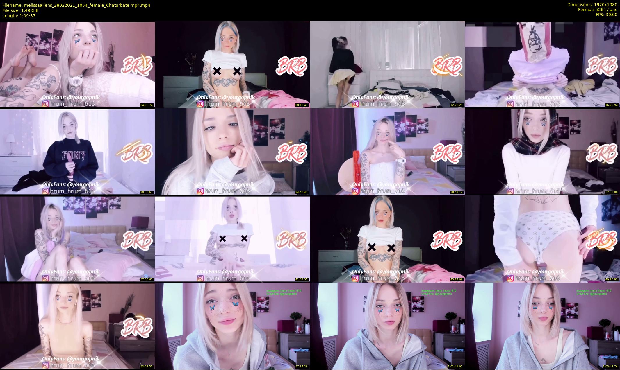 melissaallens — 70 minute Chaturbate female cam show recording, 1080p, Feb 28, 2021