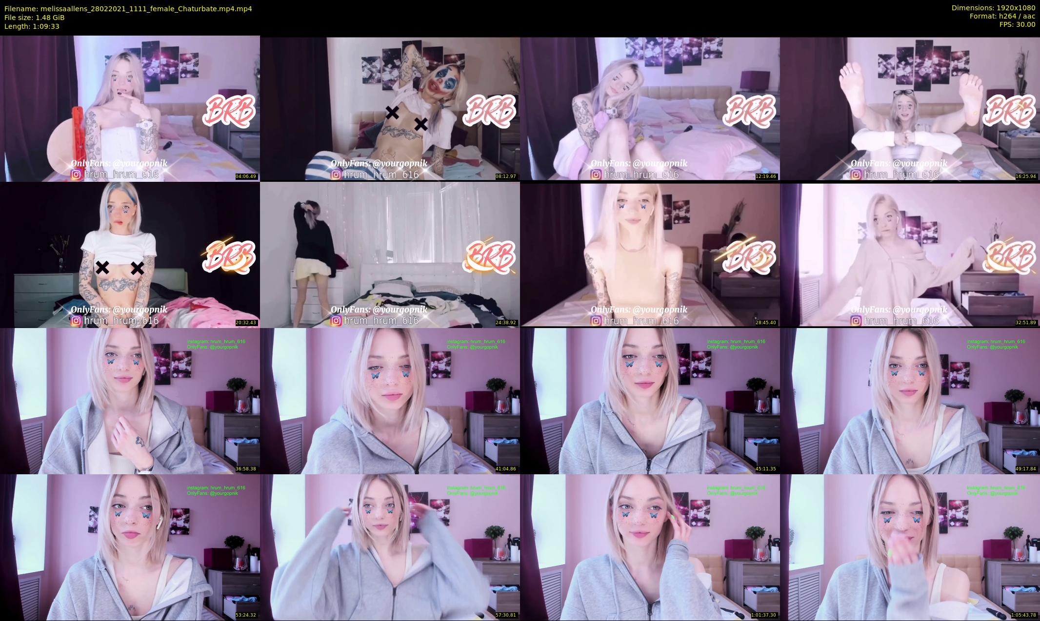 melissaallens — 70 minute Chaturbate female cam show recording, 1080p, Feb 28, 2021