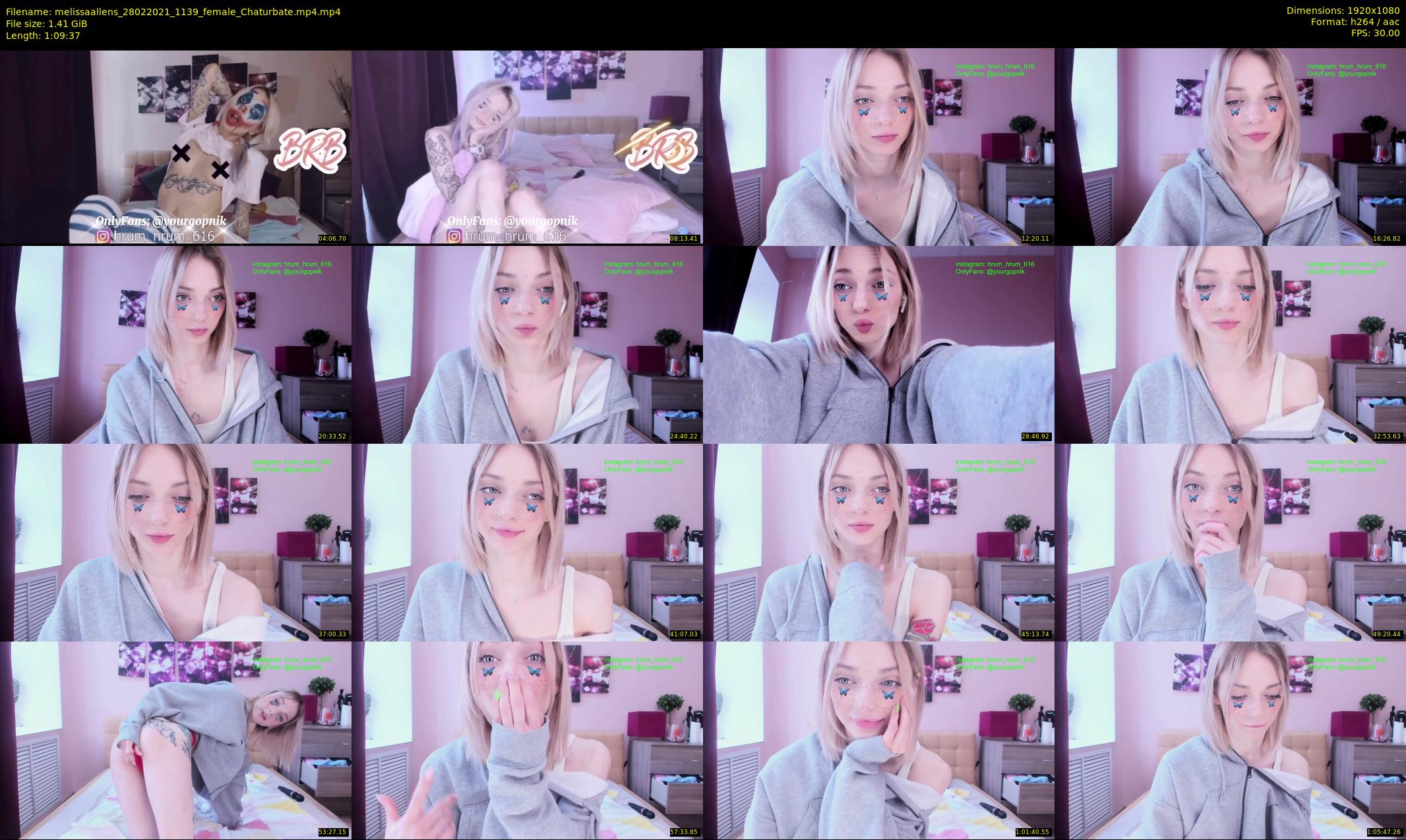 melissaallens — 70 minute Chaturbate female cam show recording, 1080p, Feb 28, 2021