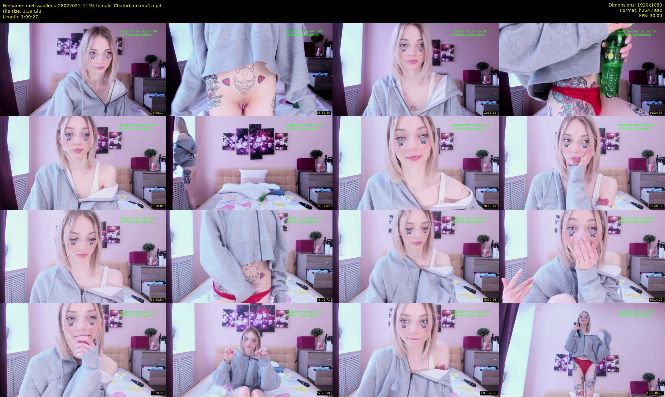 melissaallens — 70 minute Chaturbate female cam show recording, 1080p, Feb 28, 2021