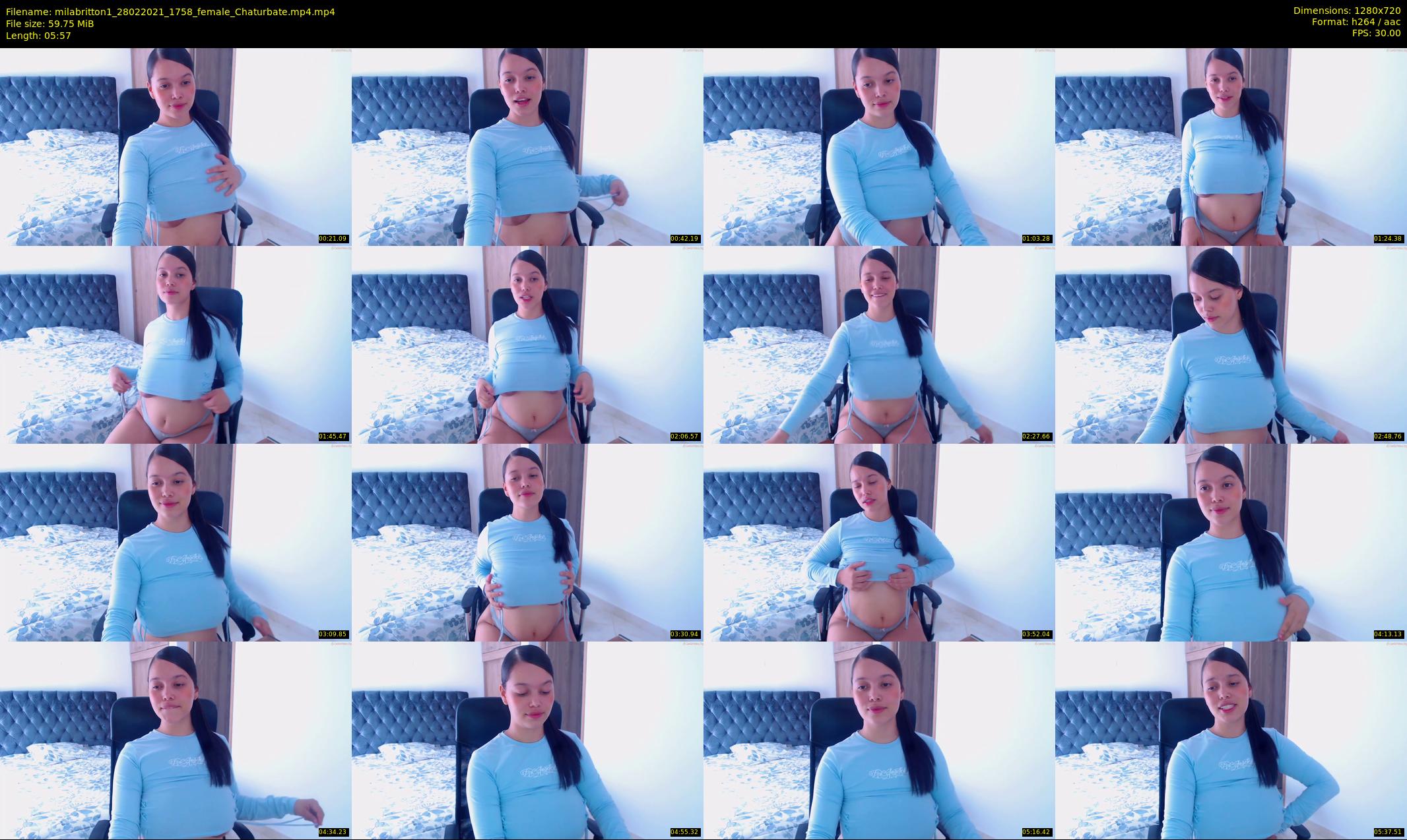milabritton1 — 6 minute Chaturbate female cam show recording, 720p, Feb 28, 2021