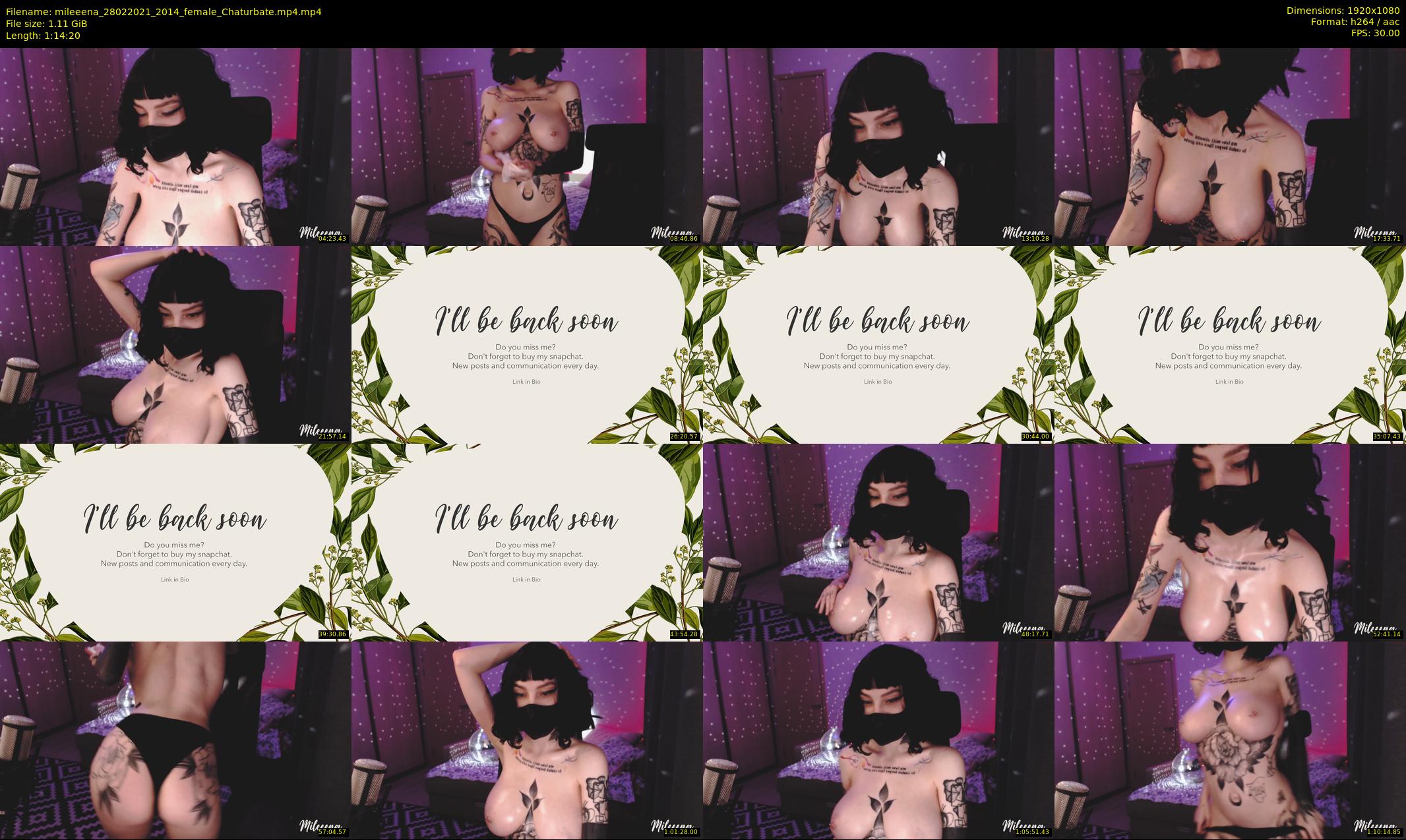 mileeena — 75 minute Chaturbate female cam show recording, 1080p, Feb 28, 2021