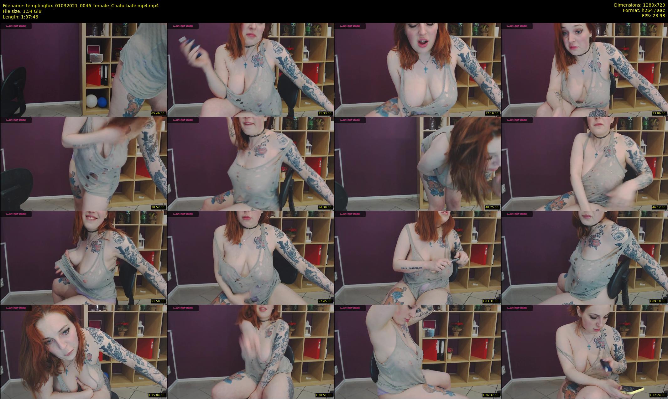 temptingfox — 98 minute Chaturbate female cam show recording, 720p, Mar 1, 2021