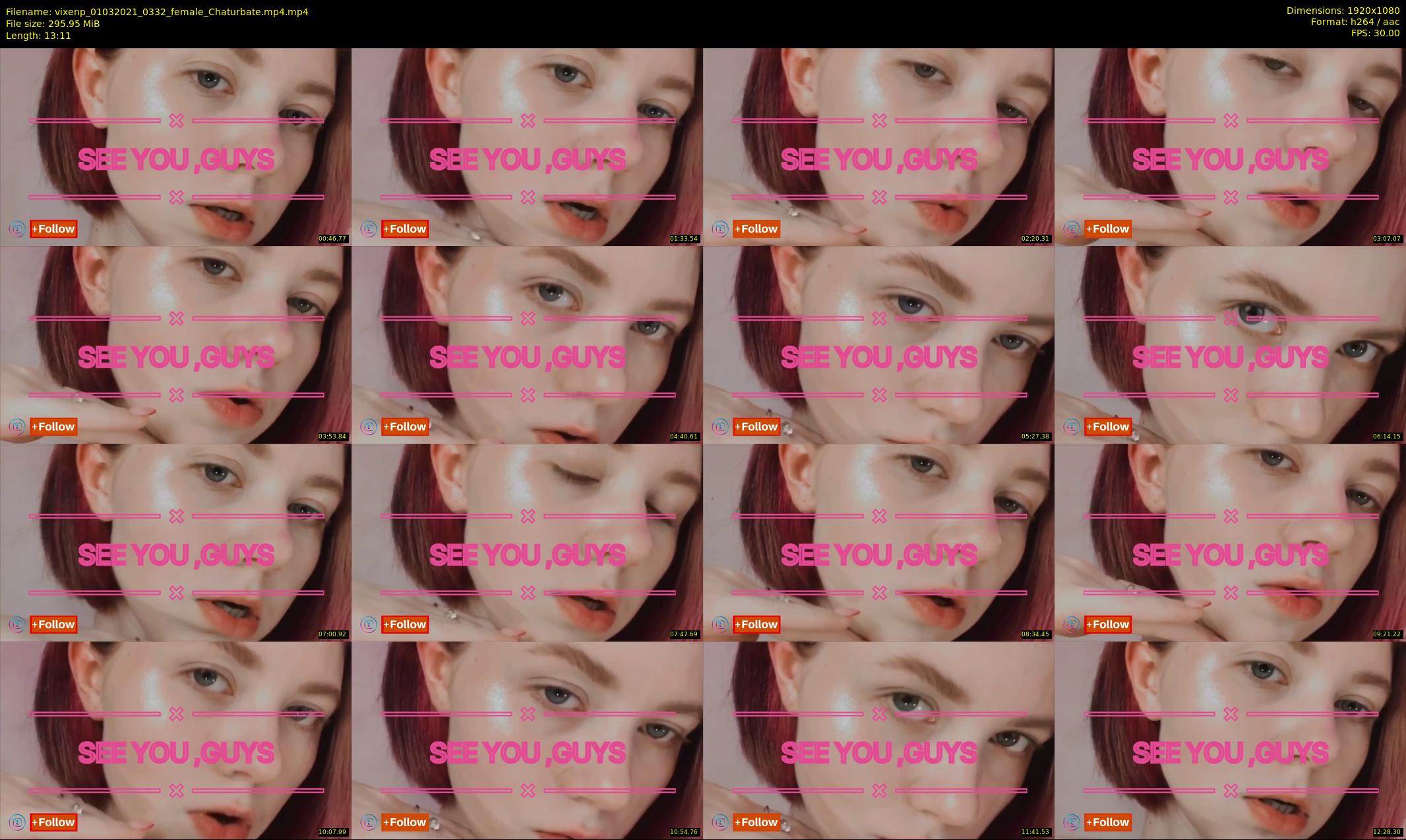 vixenp — 14 minute Chaturbate female cam show recording, 1080p, Mar 1, 2021