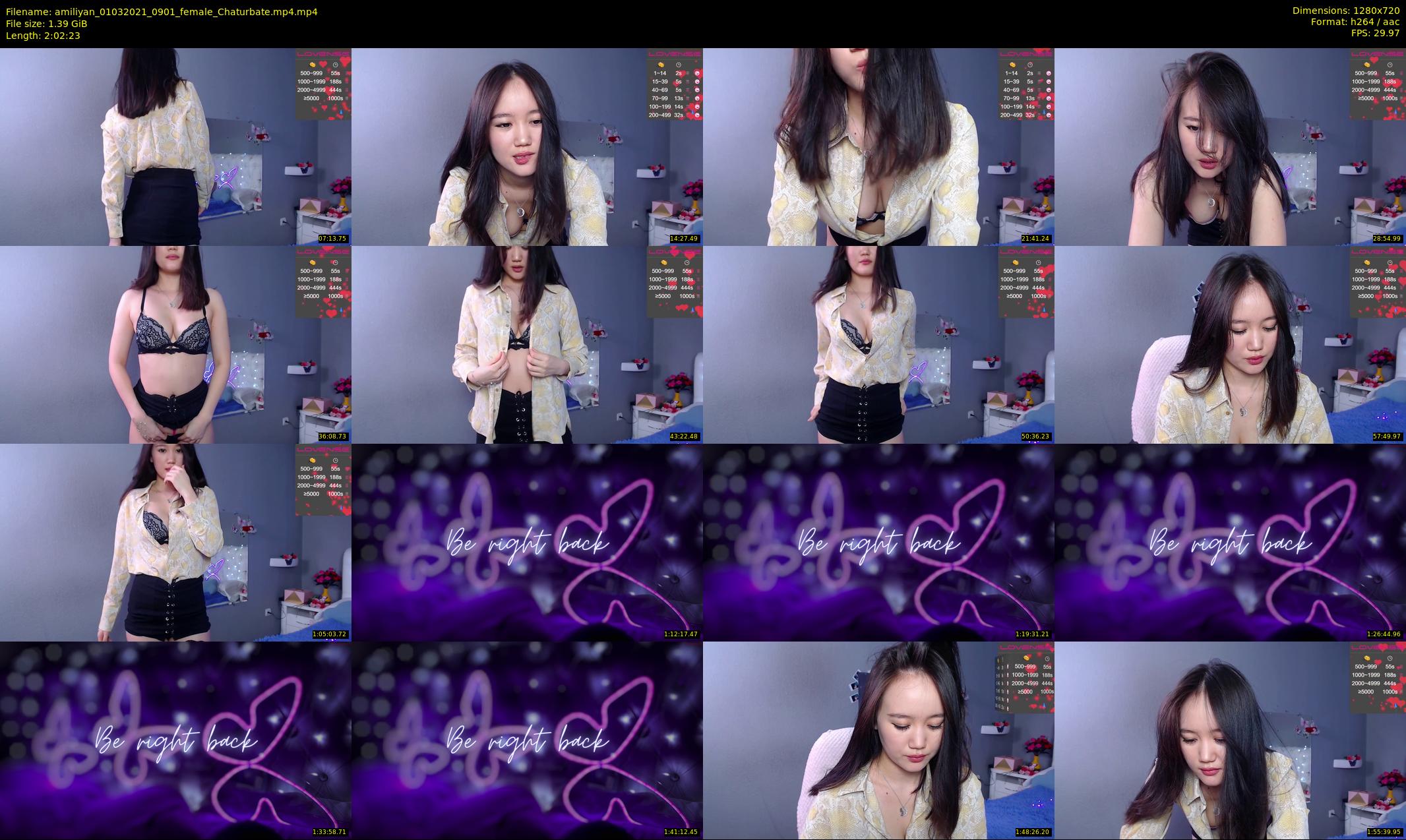 amiliyan — 123 minute Chaturbate female cam show recording, 720p, Mar 1, 2021
