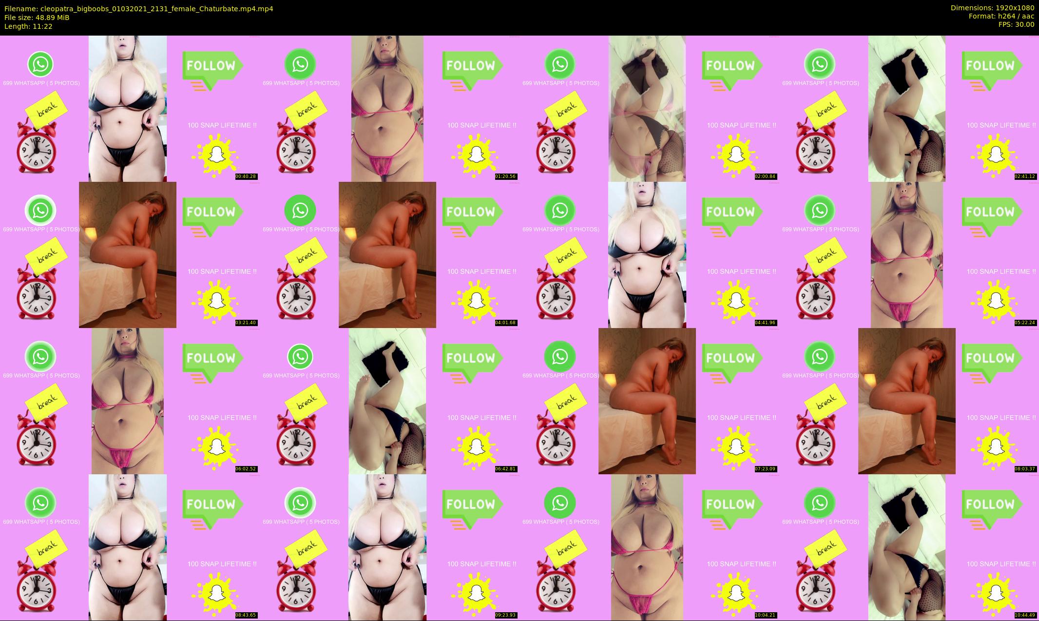 cleopatra_bigboobs — 12 minute Chaturbate female cam show recording, 1080p, Mar 1, 2021
