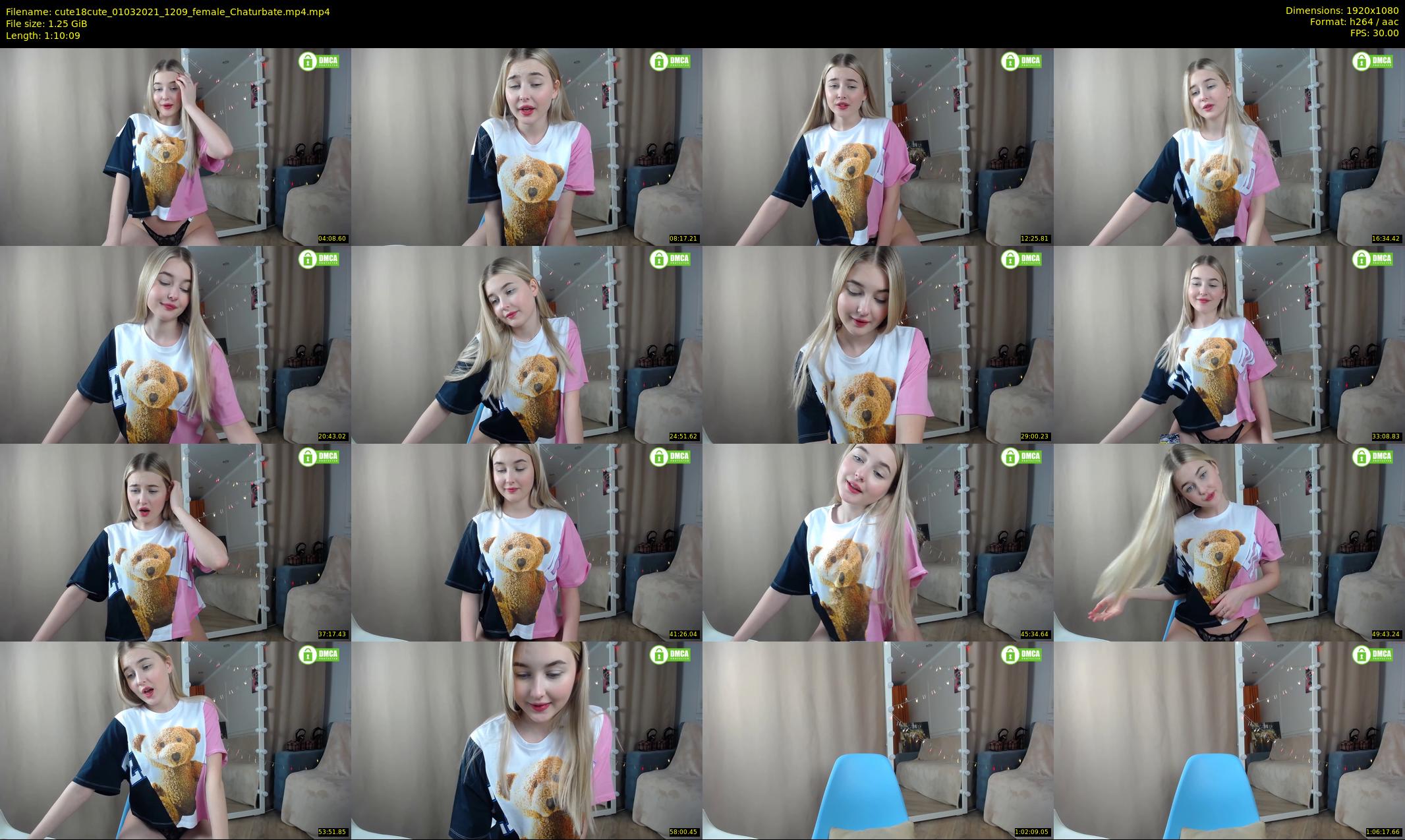 cute18cute — 71 minute Chaturbate female cam show recording, 1080p, Mar 1, 2021