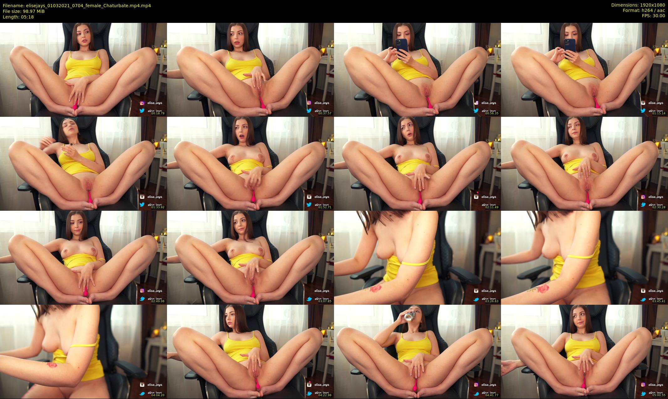 elisejays — 6 minute Chaturbate female cam show recording, 1080p, Mar 1, 2021