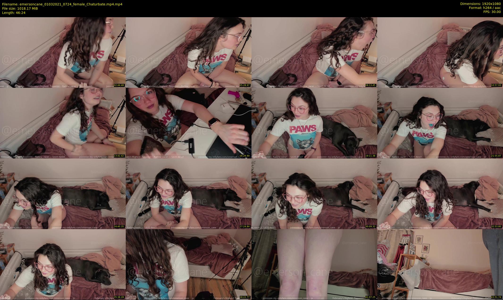emersoncane — 47 minute Chaturbate female cam show recording, 1080p, Mar 1, 2021