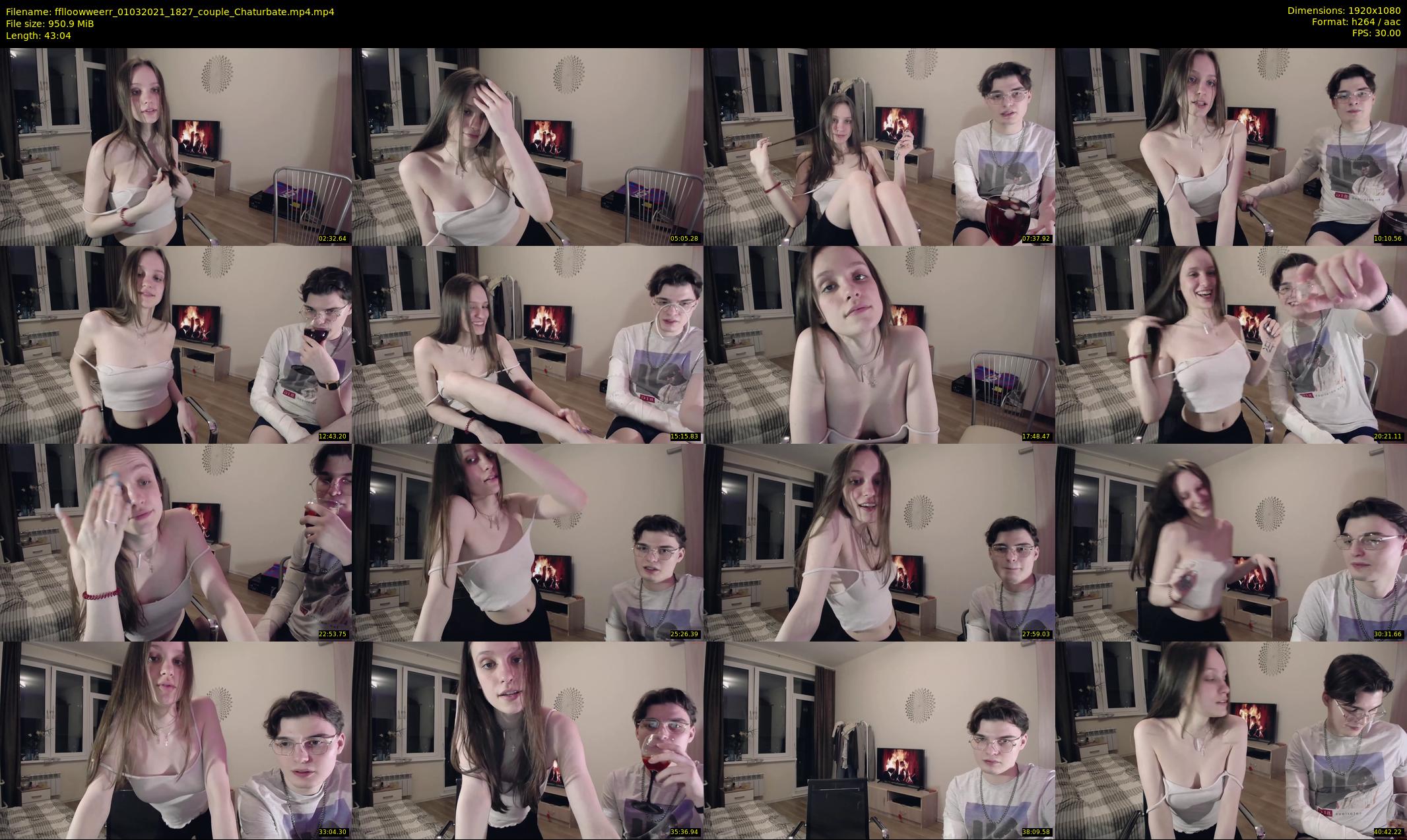 fflloowweerr — 44 minute Chaturbate couple cam show recording, 1080p, Mar 1, 2021