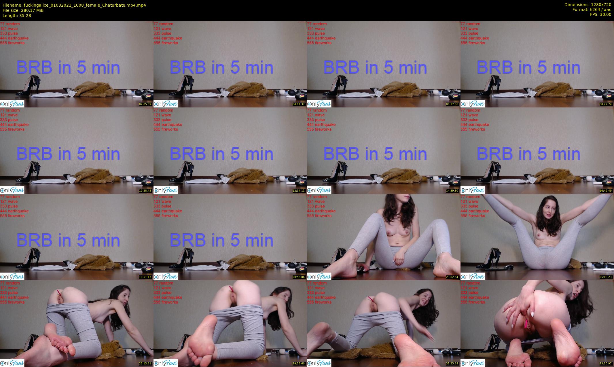 fuckingalice — 36 minute Chaturbate female cam show recording, 720p, Mar 1, 2021