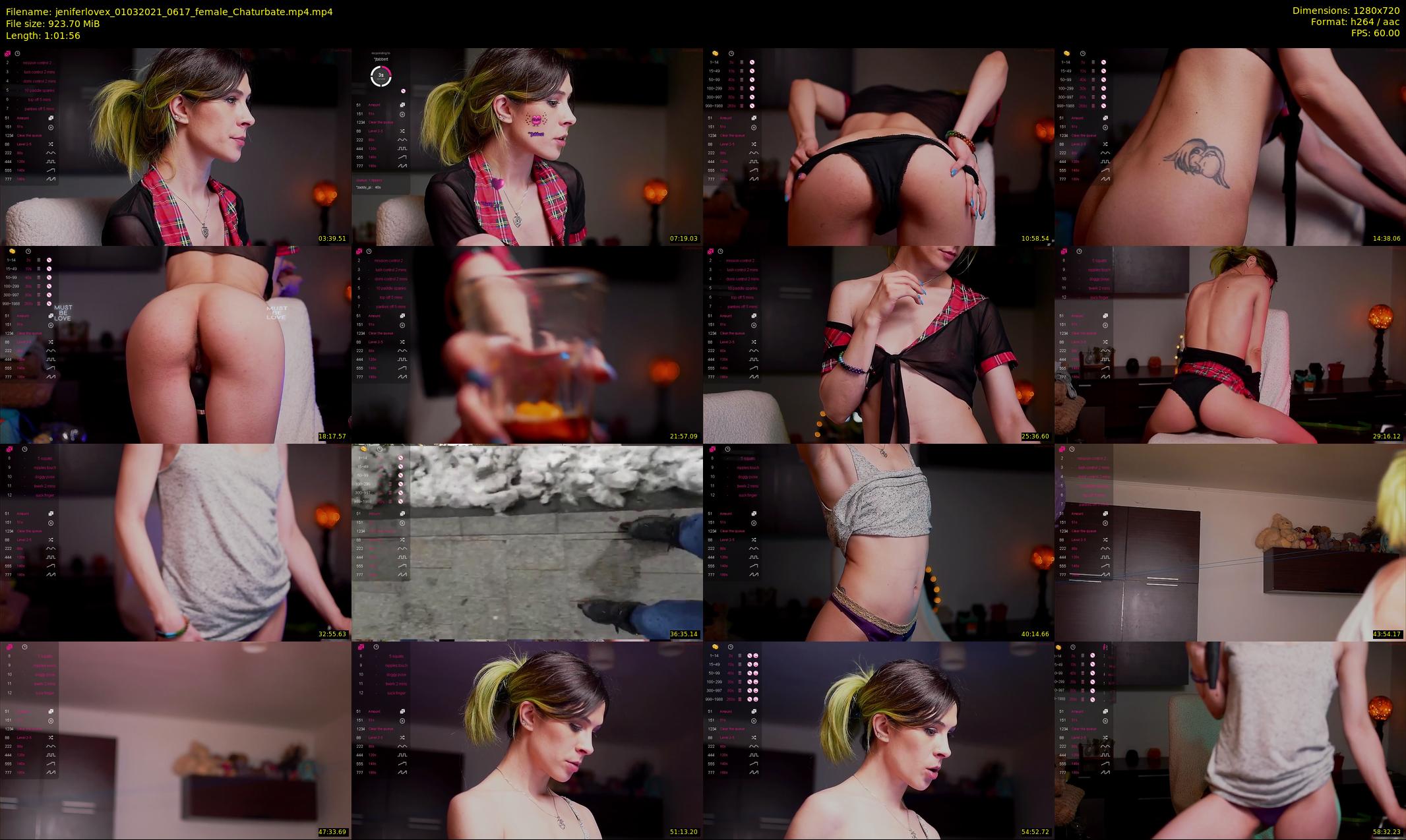 jeniferlovex — 62 minute Chaturbate female cam show recording, 720p, Mar 1, 2021