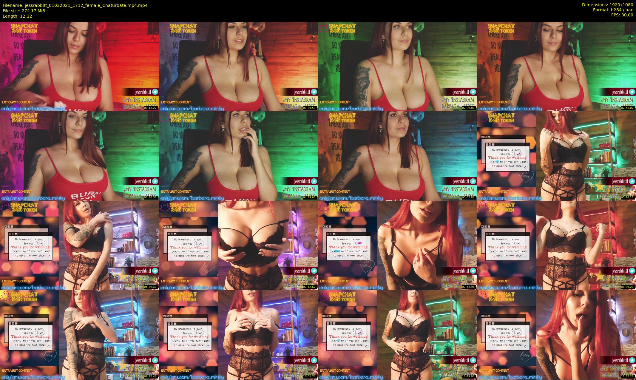 jessrabbitt — 13 minute Chaturbate female cam show recording, 1080p, Mar 1, 2021
