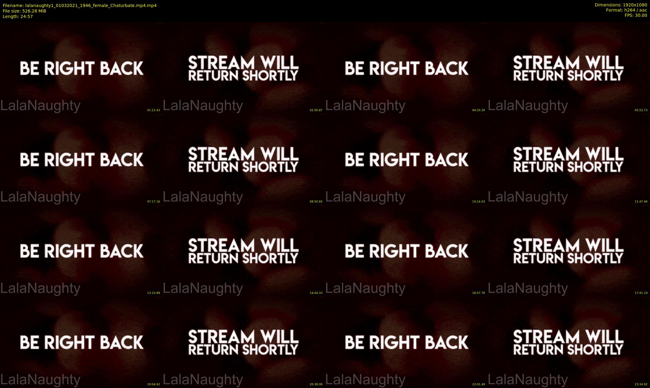 lalanaughty1 — 25 minute Chaturbate female cam show recording, 1080p, Mar 1, 2021