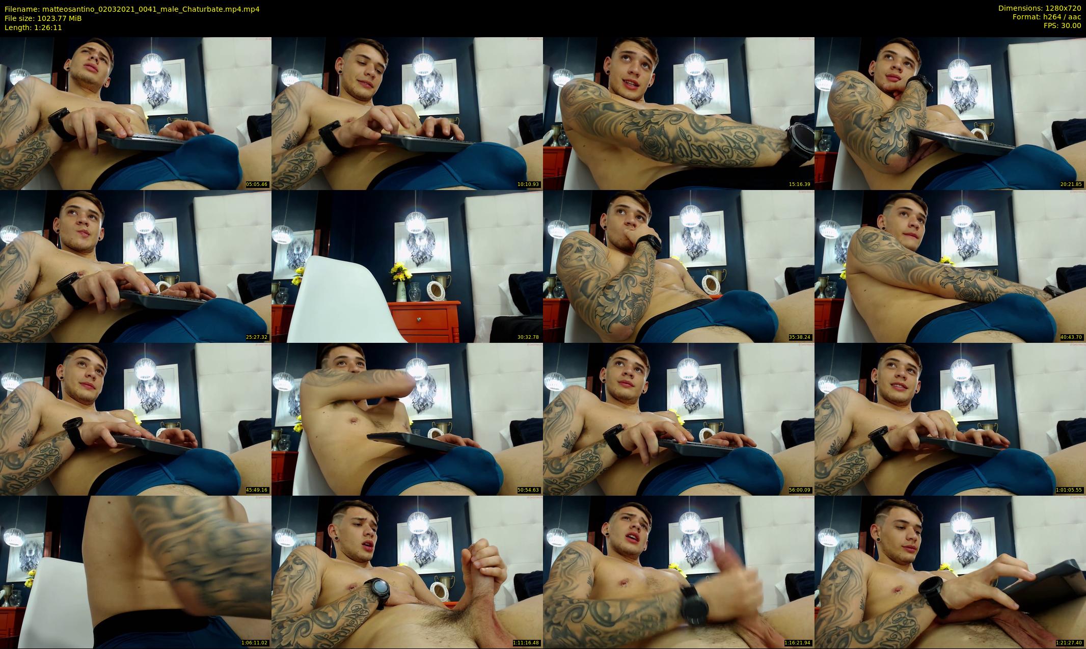 matteosantino — 87 minute Chaturbate male cam show recording, 720p, Mar 2, 2021