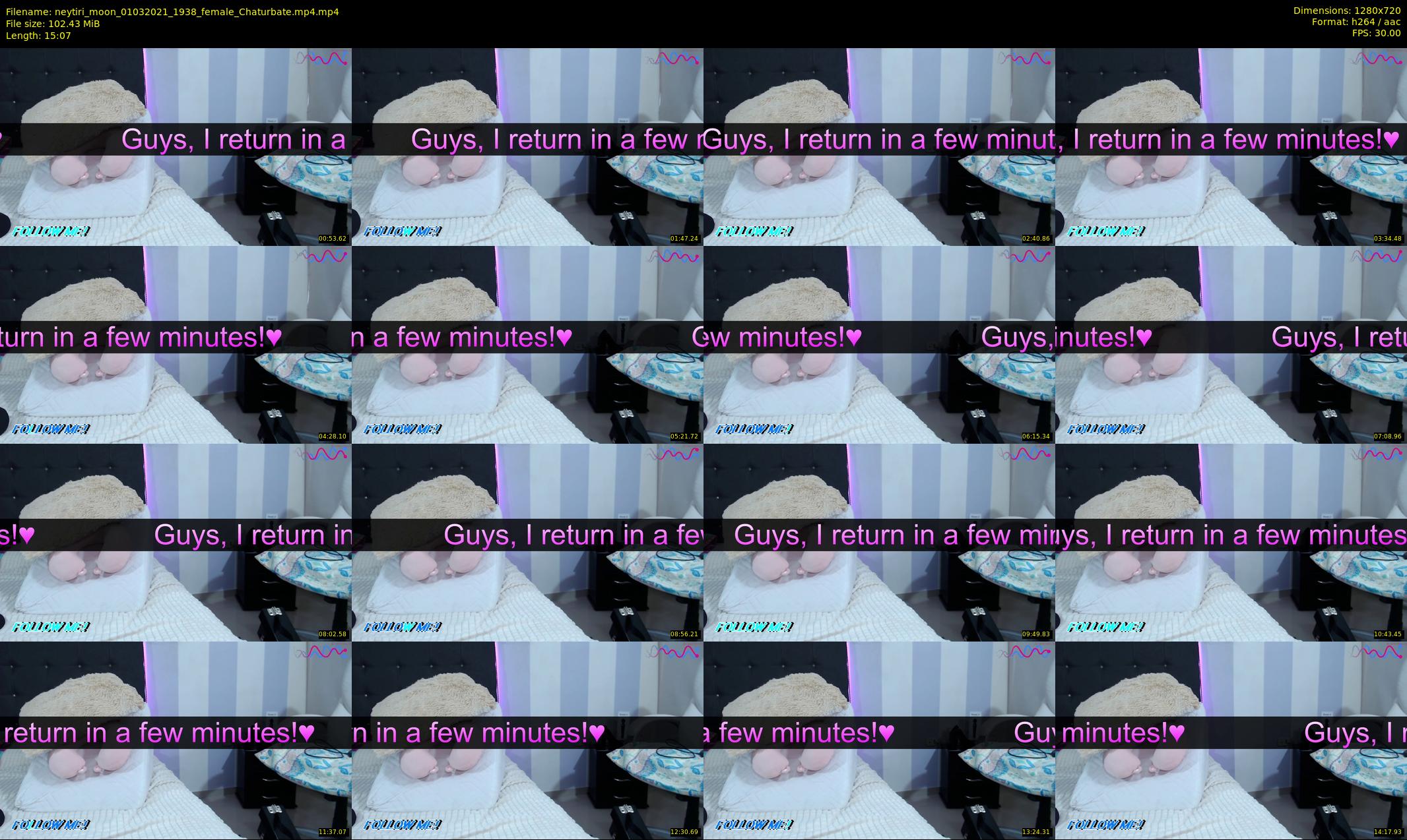 neytiri_moon — 16 minute Chaturbate female cam show recording, 720p, Mar 1, 2021