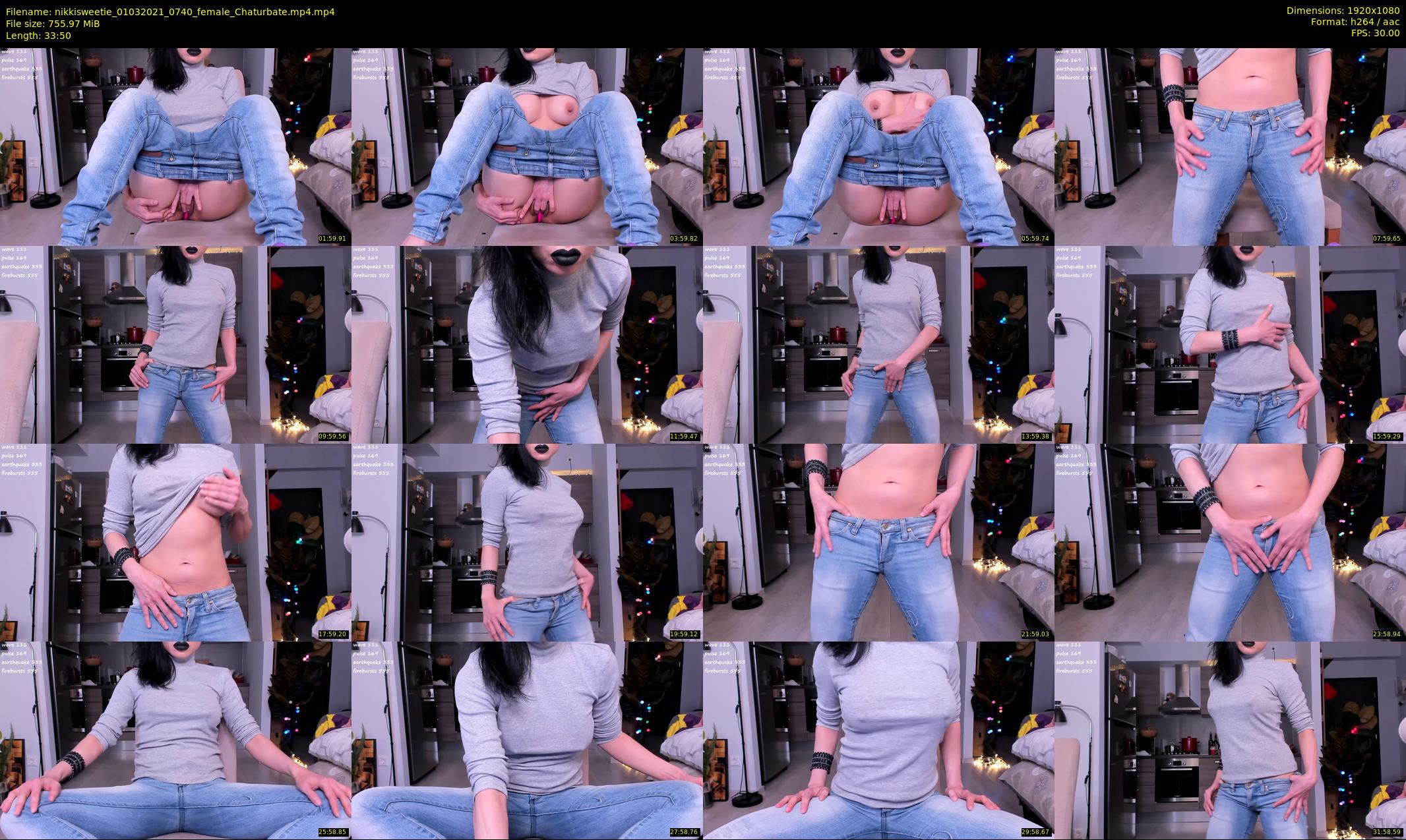 nikkisweetie — 34 minute Chaturbate female cam show recording, 1080p, Mar 1, 2021