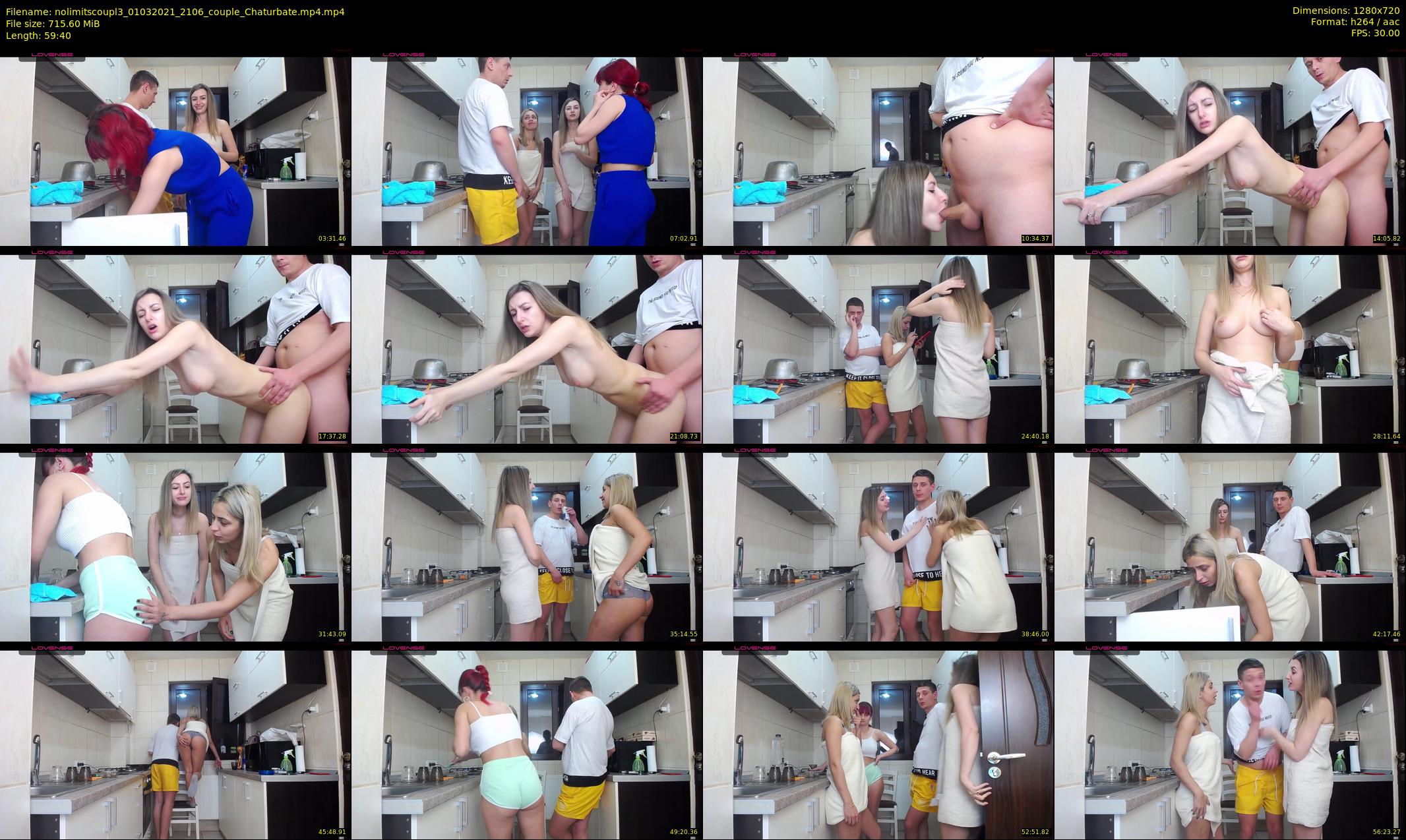 nolimitscoupl3 — 60 minute Chaturbate couple cam show recording, 720p, Mar 1, 2021
