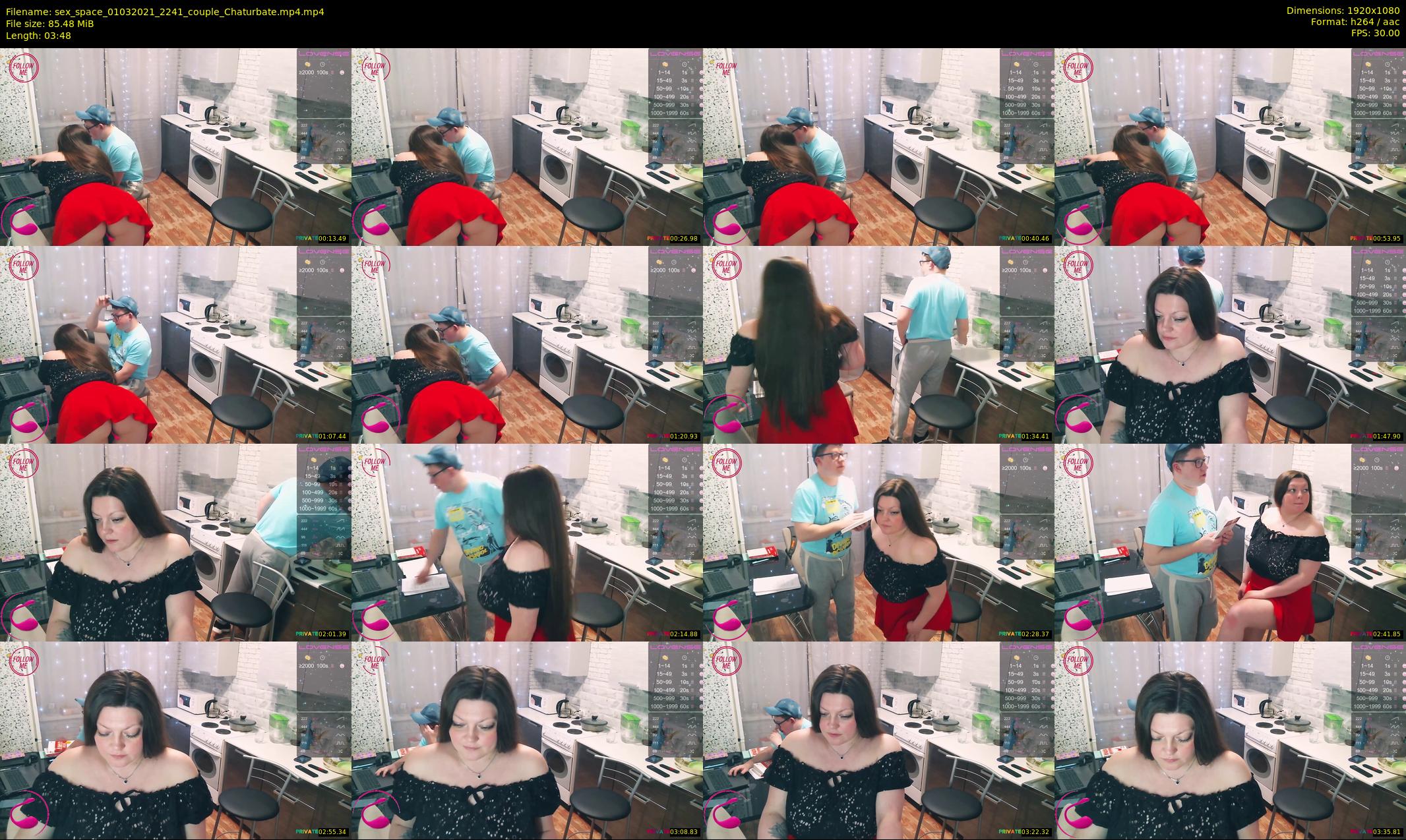 sex_space — 4 minute Chaturbate couple cam show recording, 1080p, Mar 1, 2021