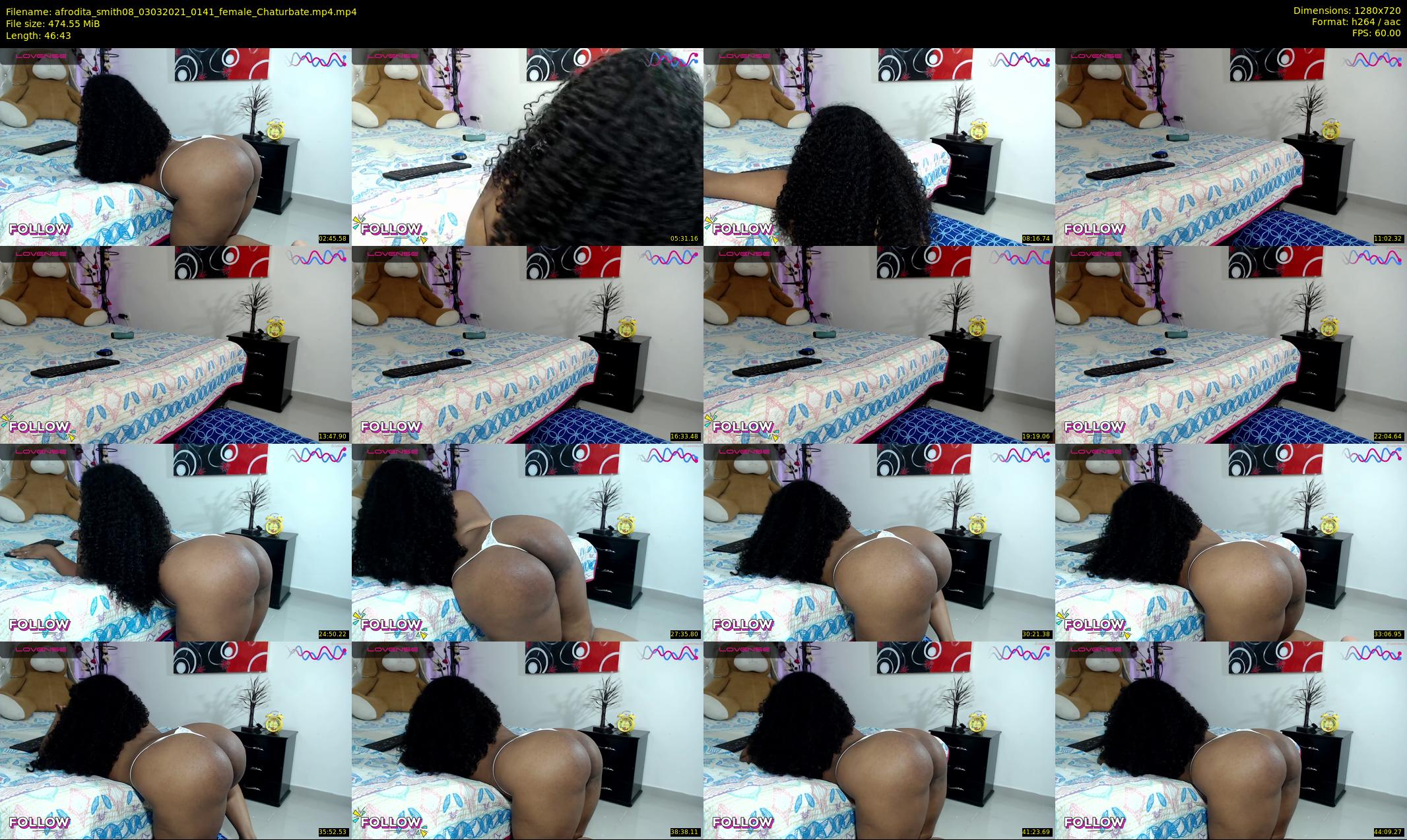 afrodita_smith08 — 47 minute Chaturbate female cam show recording, 720p, Mar 3, 2021