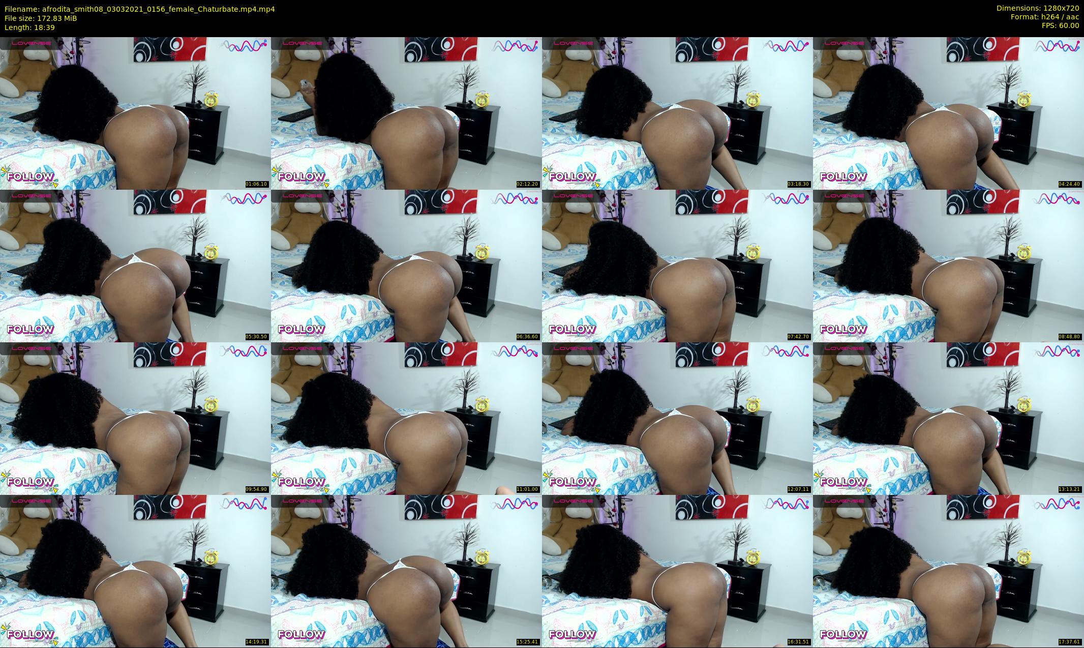 afrodita_smith08 — 19 minute Chaturbate female cam show recording, 720p, Mar 3, 2021