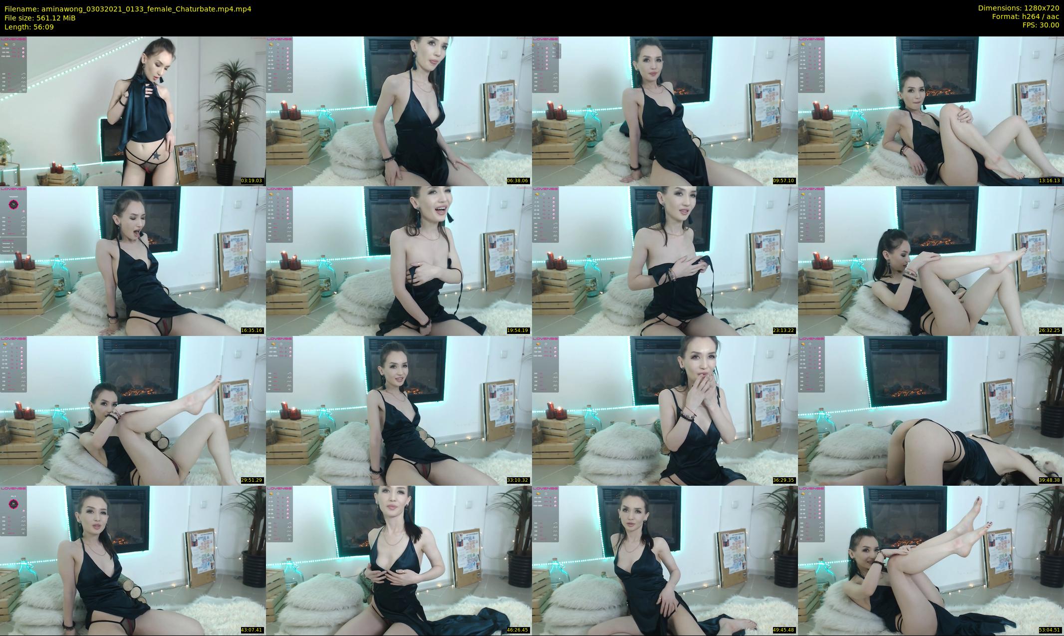aminawong — 57 minute Chaturbate female cam show recording, 720p, Mar 3, 2021