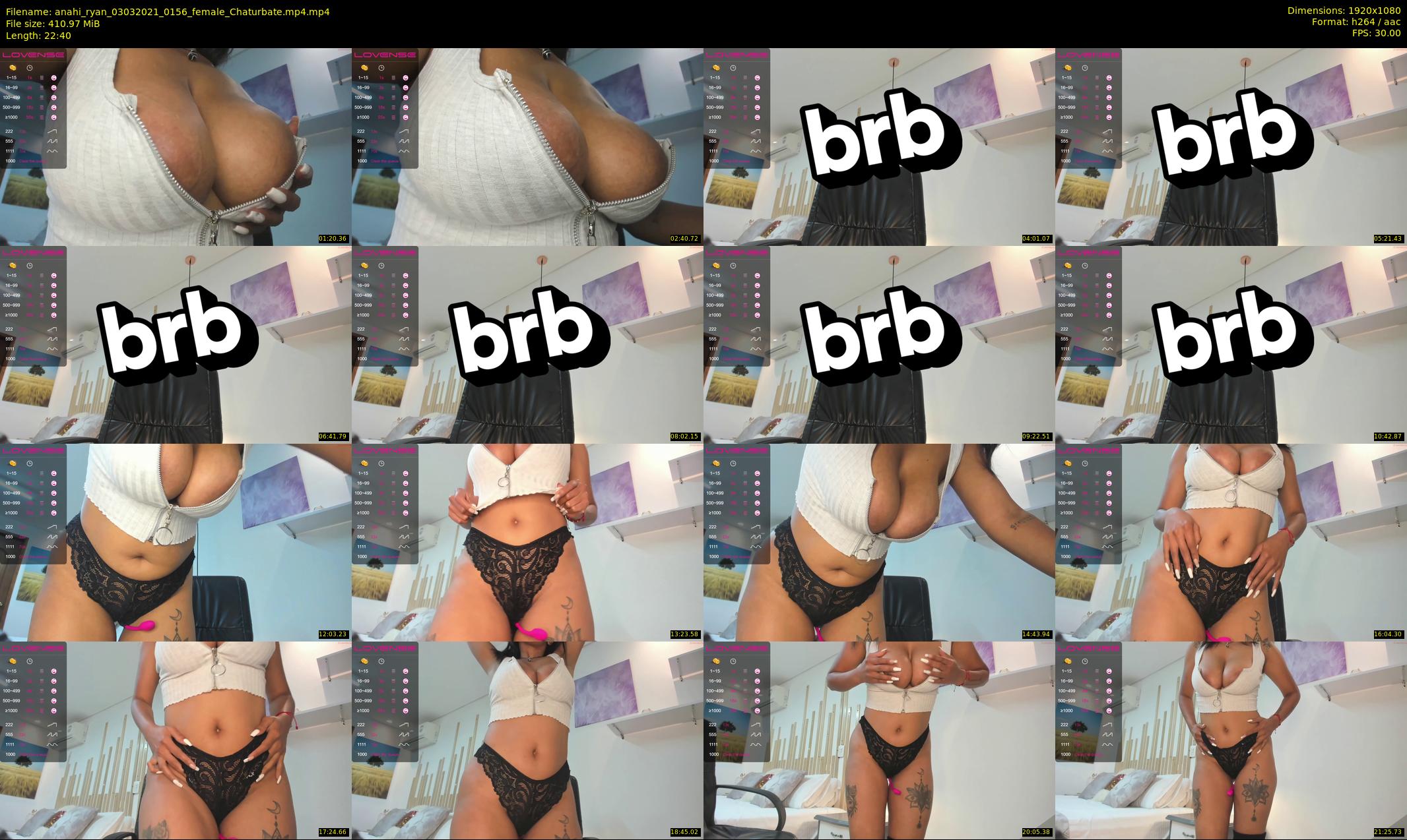 anahi_ryan — 23 minute Chaturbate female cam show recording, 1080p, Mar 3, 2021