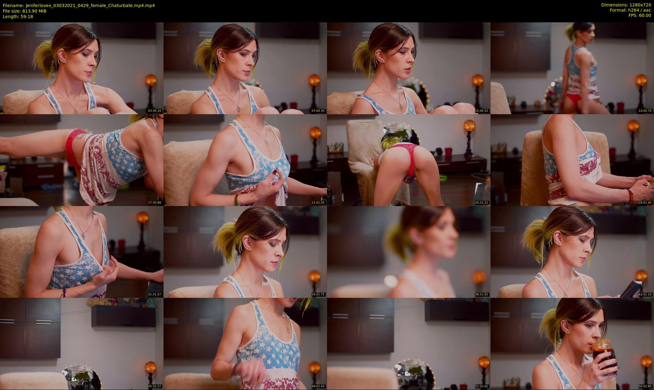 jeniferlovex — 60 minute Chaturbate female cam show recording, 720p, Mar 3, 2021