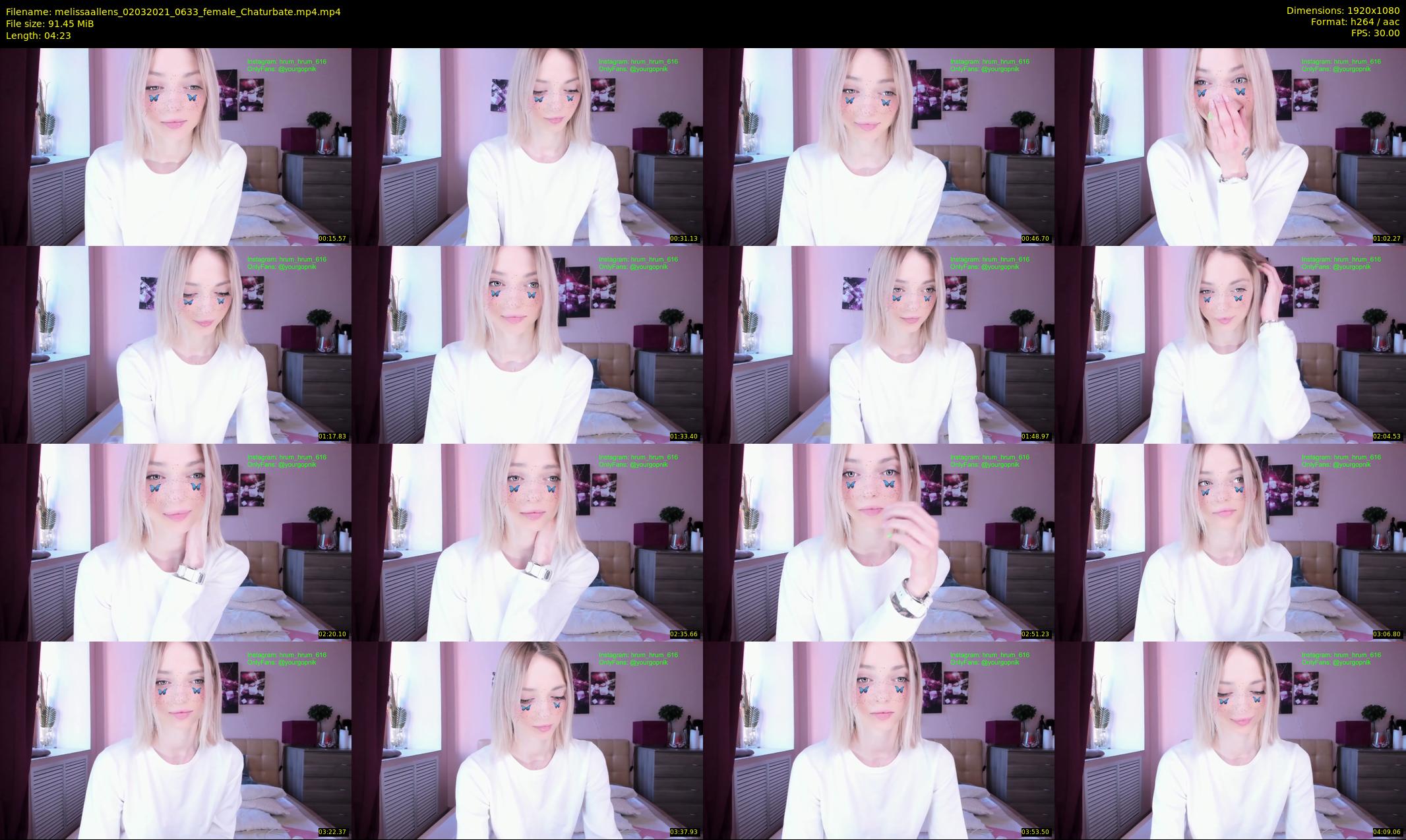 melissaallens — 5 minute Chaturbate female cam show recording, 1080p, Mar 2, 2021