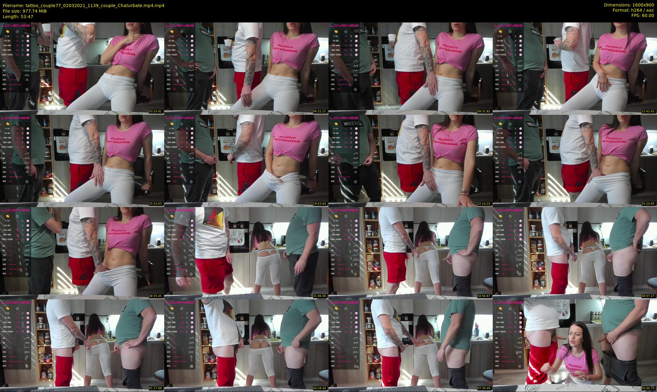 tattoo_couple77 — 54 minute Chaturbate couple cam show recording, 720p, Mar 2, 2021