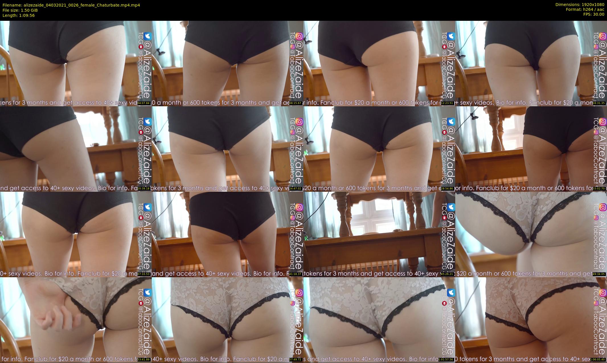 alizezaide — 70 minute Chaturbate female cam show recording, 1080p, Mar 4, 2021