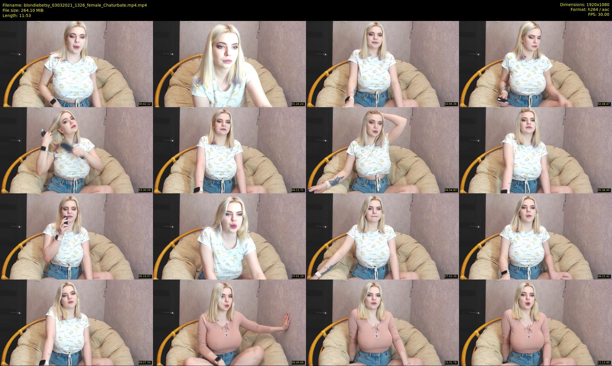 blondiebetsy — 12 minute Chaturbate female cam show recording, 1080p, Mar 3, 2021
