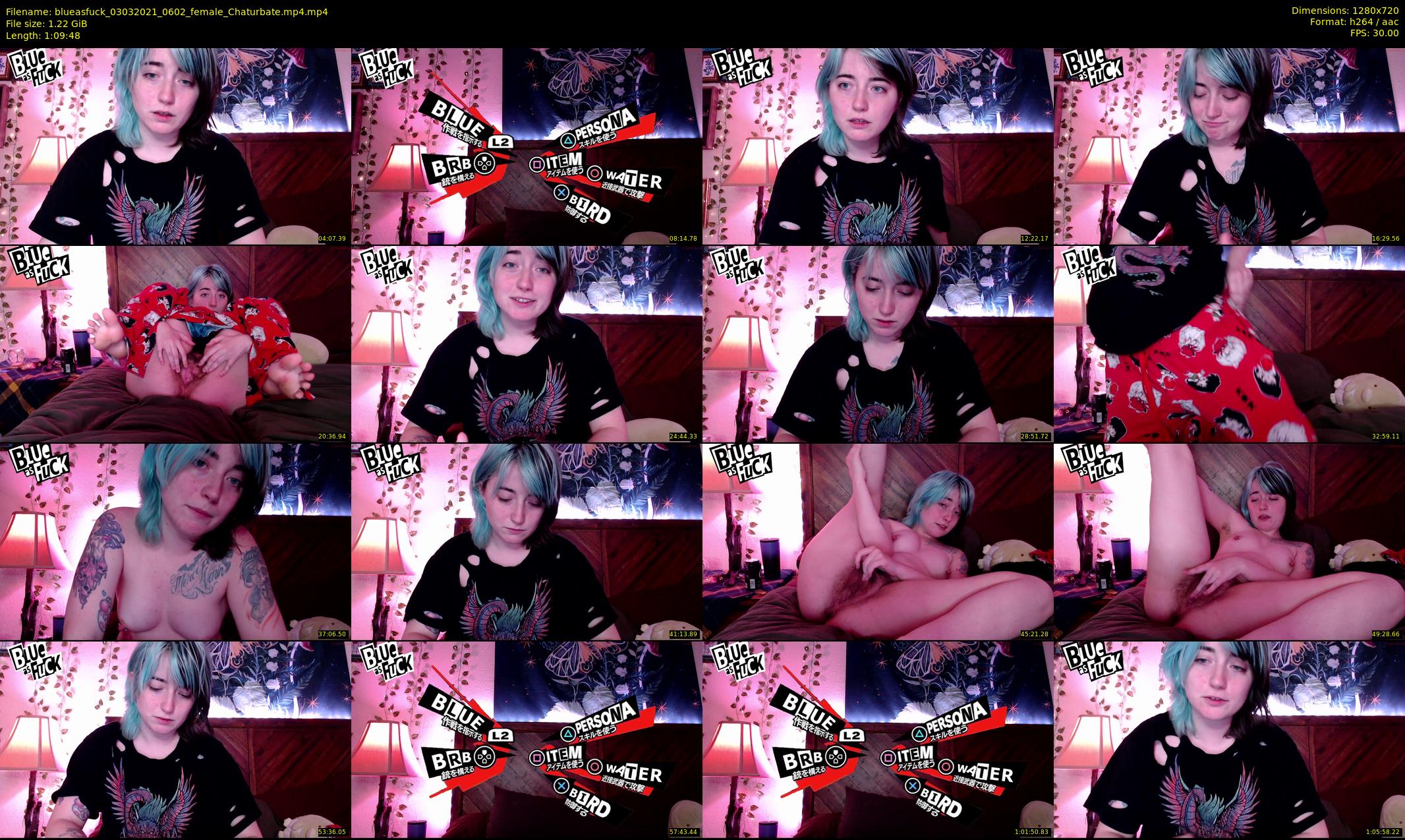 blueasfuck — 70 minute Chaturbate female cam show recording, 720p, Mar 3, 2021