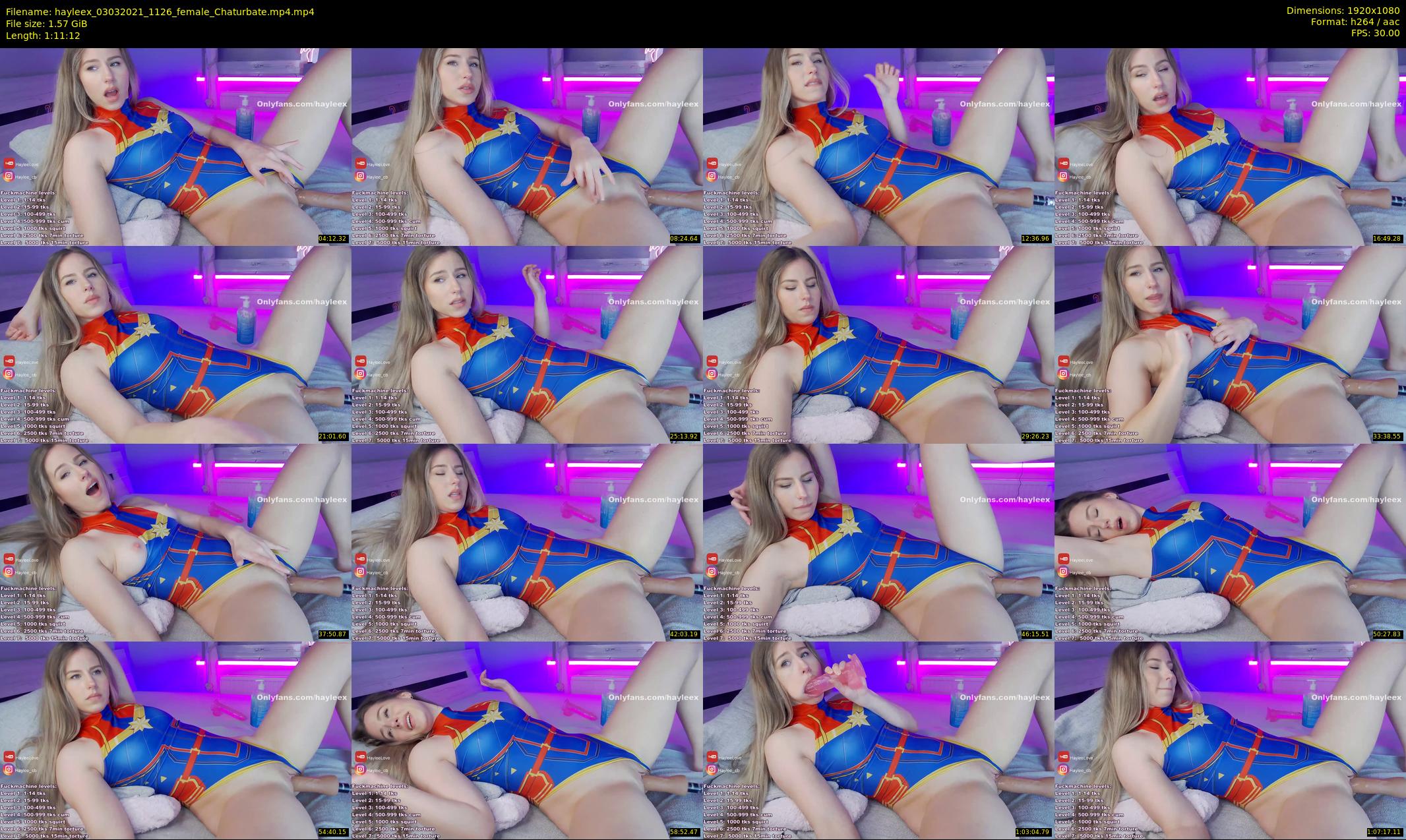 hayleex — 72 minute Chaturbate female cam show recording, 1080p, Mar 3, 2021
