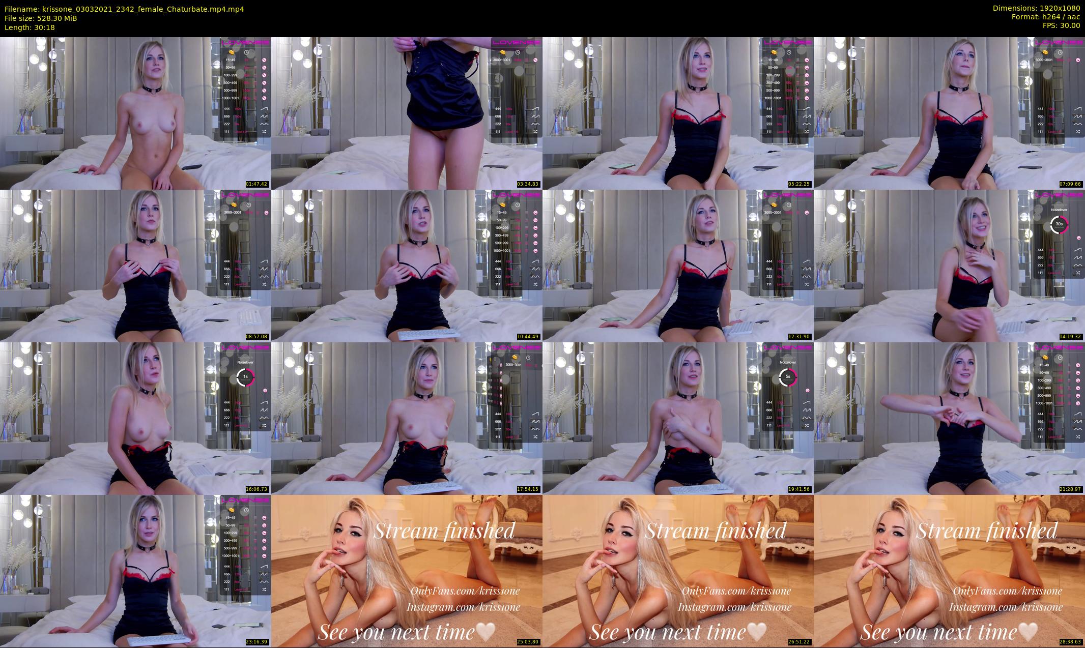 krissone — 31 minute Chaturbate female cam show recording, 1080p, Mar 3, 2021