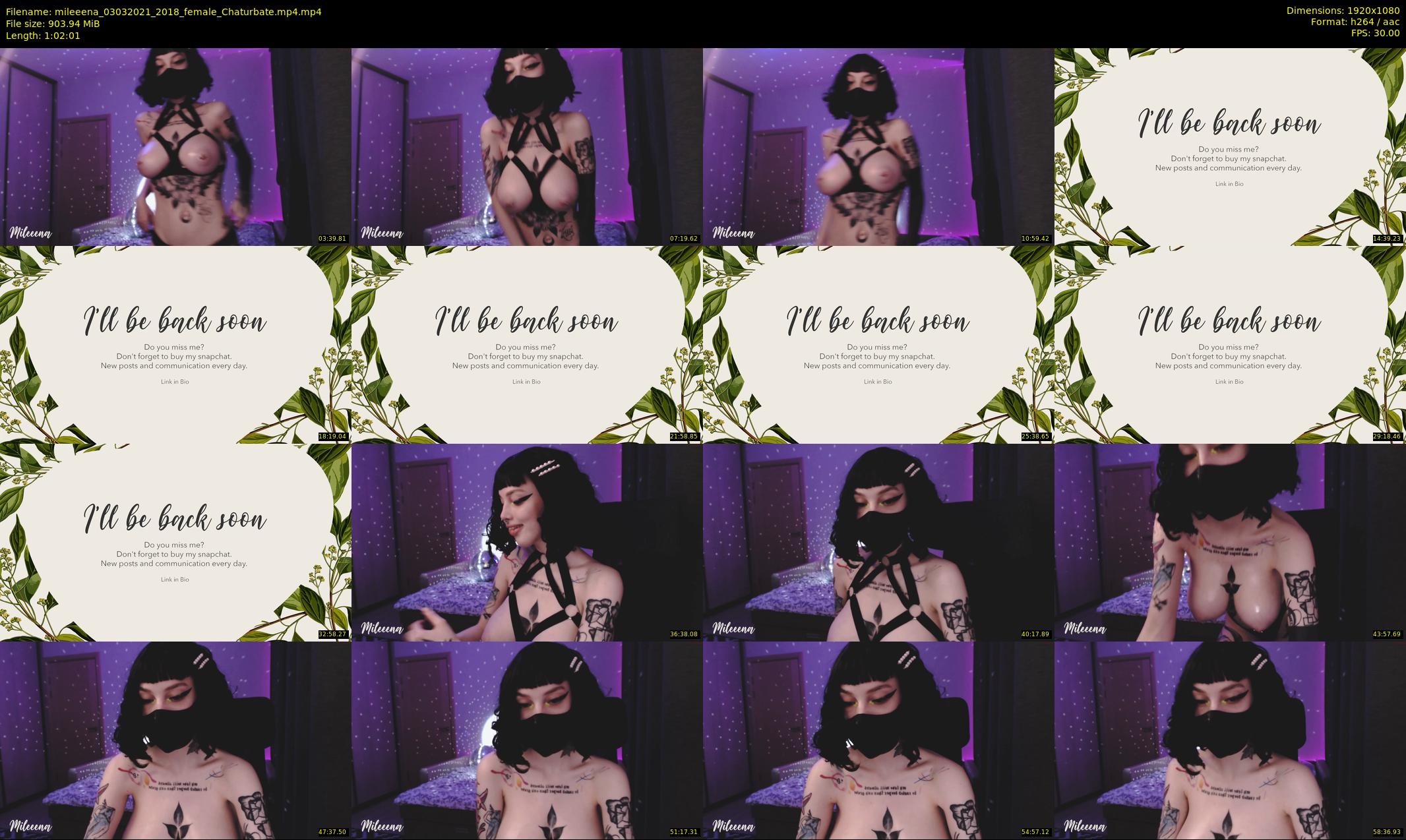 mileeena — 63 minute Chaturbate female cam show recording, 1080p, Mar 3, 2021