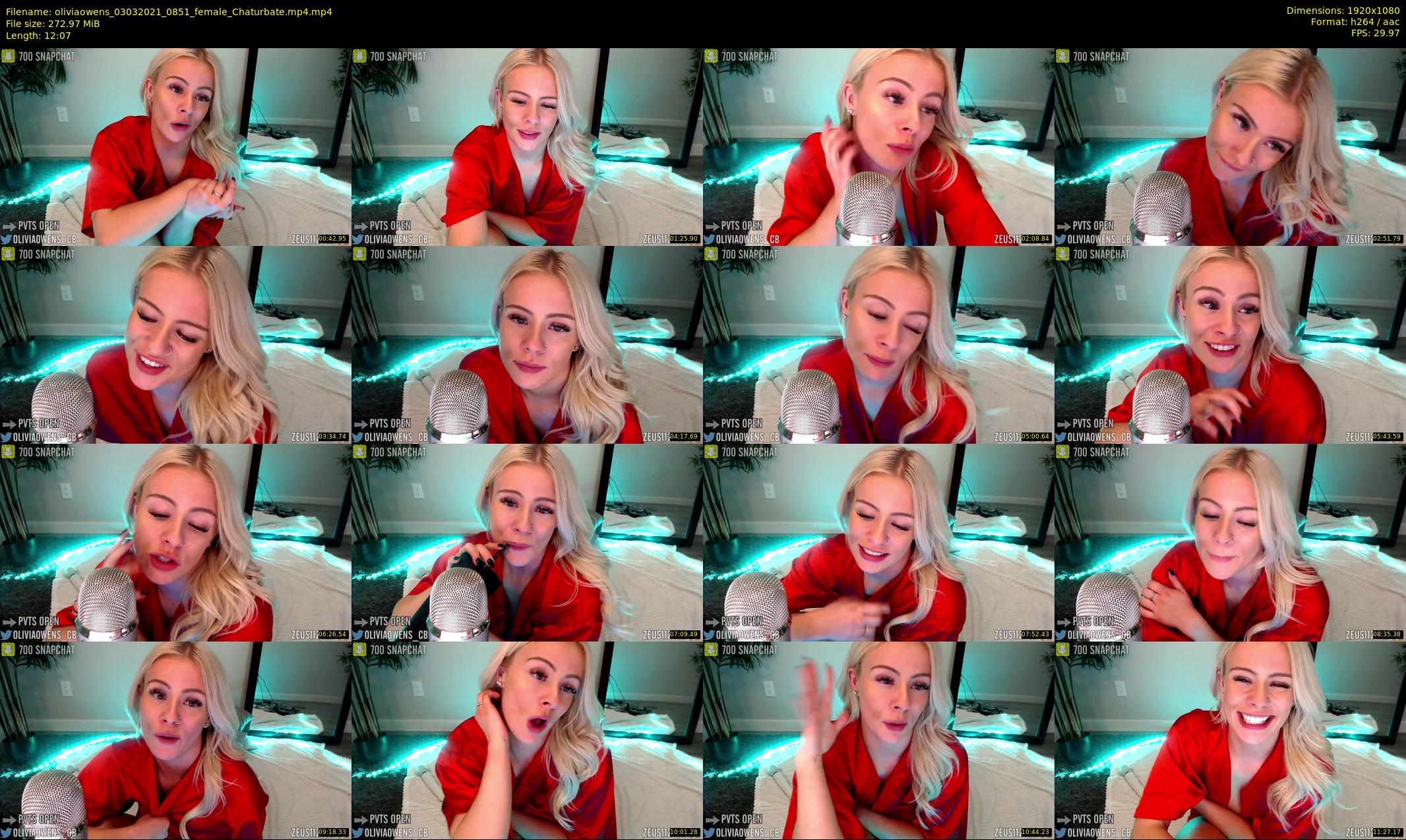 oliviaowens — 13 minute Chaturbate female cam show recording, 1080p, Mar 3, 2021