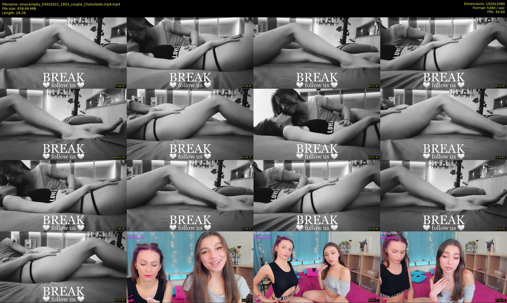 sinacampby — 30 minute Chaturbate couple cam show recording, 1080p, Mar 3, 2021