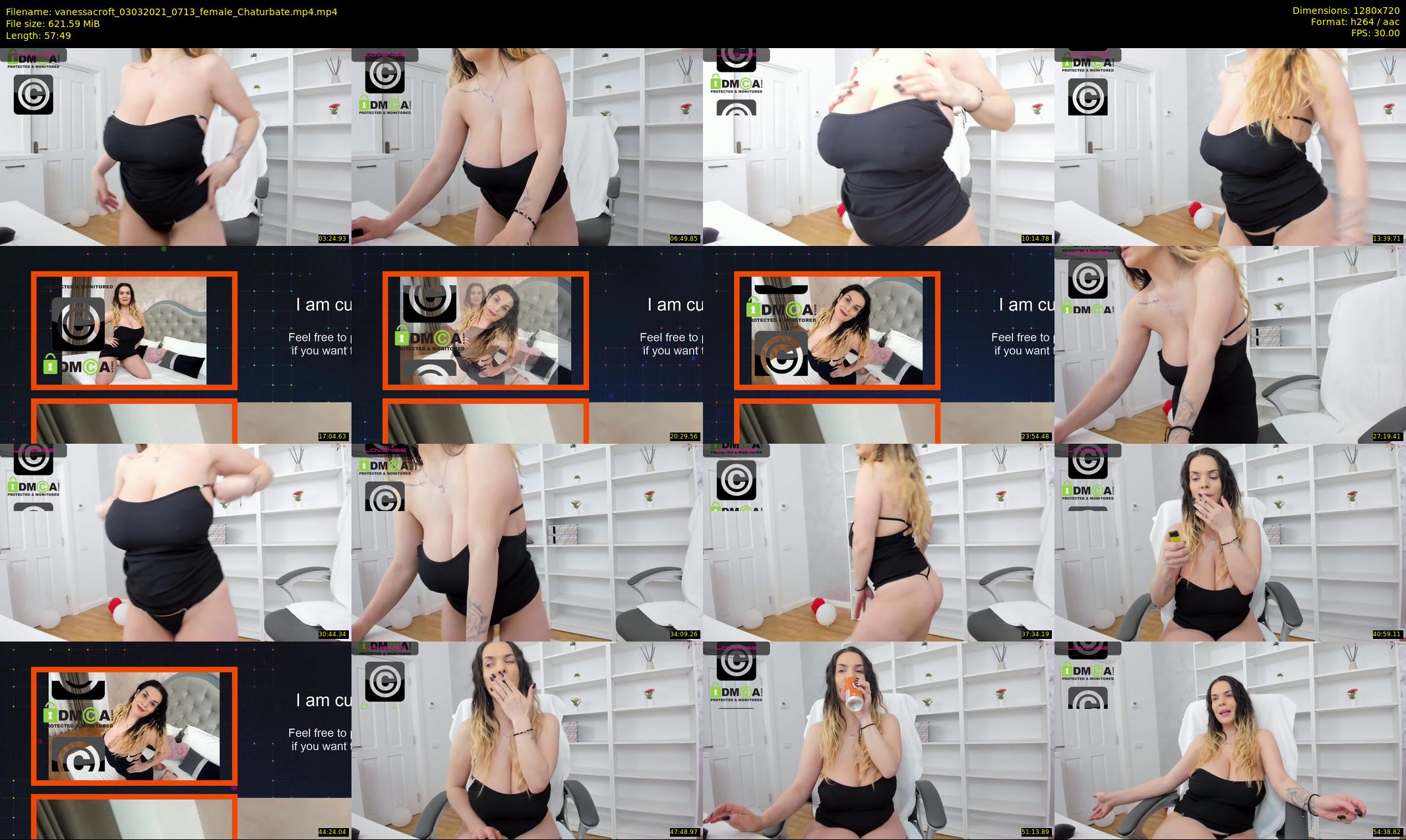 vanessacroft — 58 minute Chaturbate female cam show recording, 720p, Mar 3, 2021