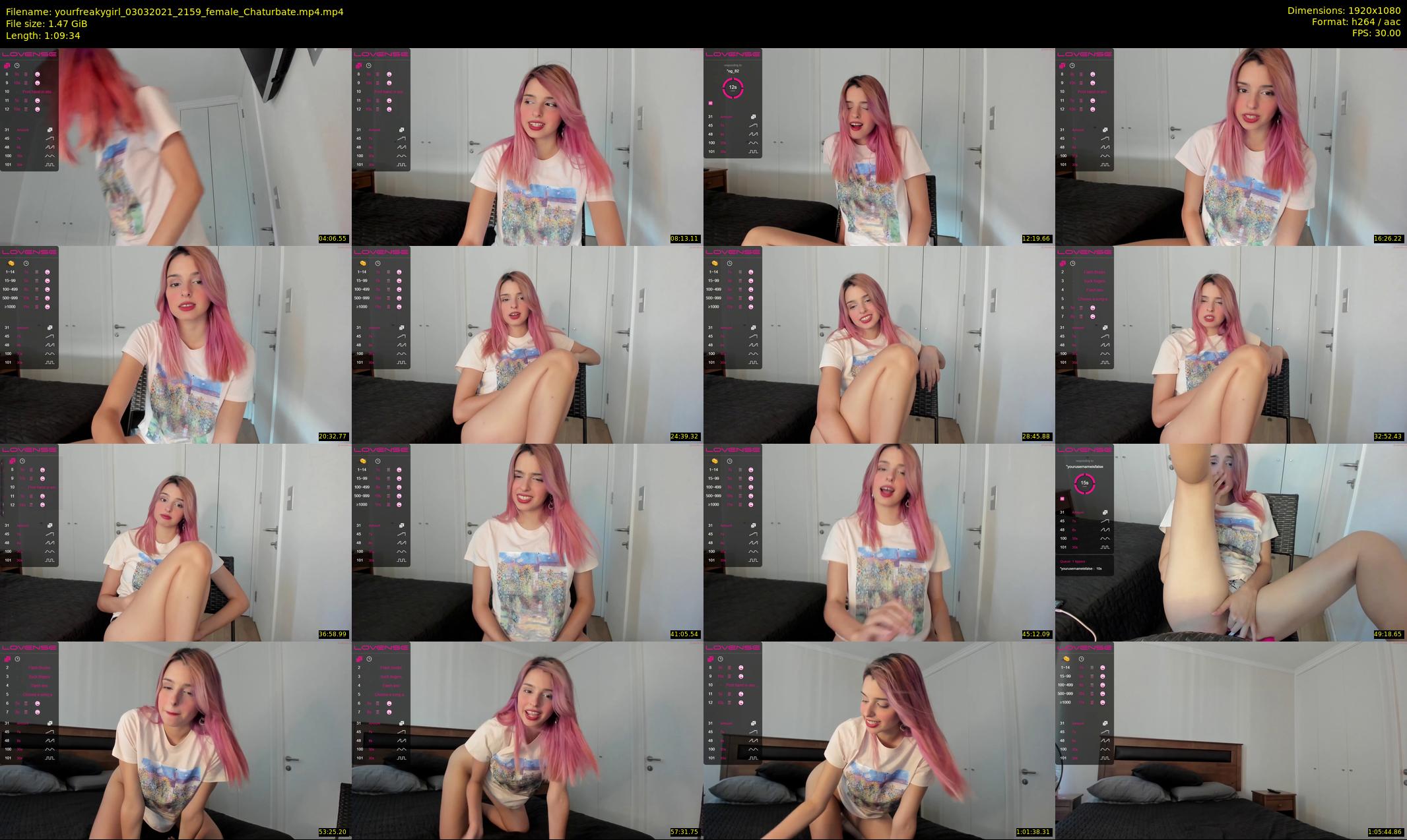 yourfreakygirl — 70 minute Chaturbate female cam show recording, 1080p, Mar 3, 2021