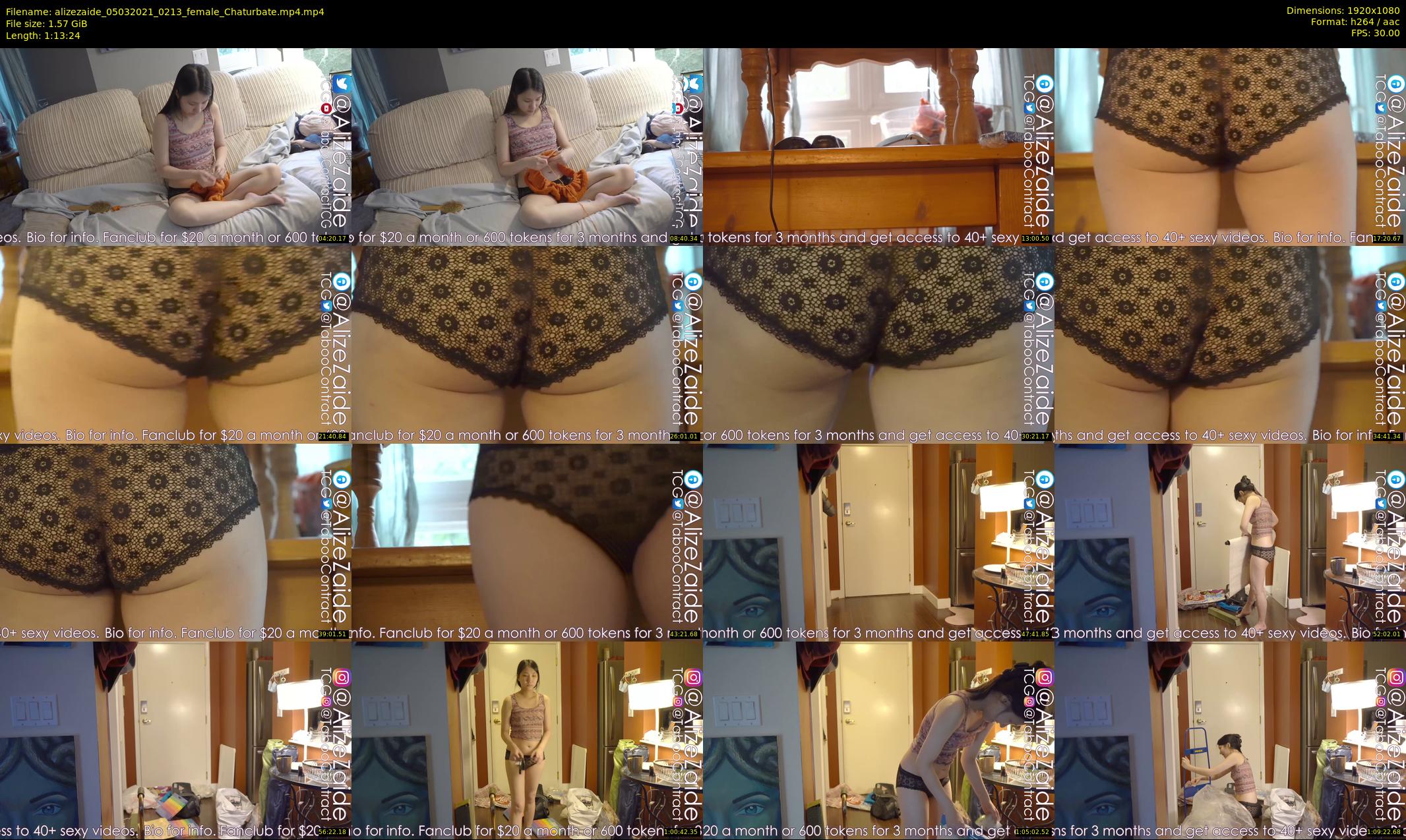 alizezaide — 74 minute Chaturbate female cam show recording, 1080p, Mar 5, 2021