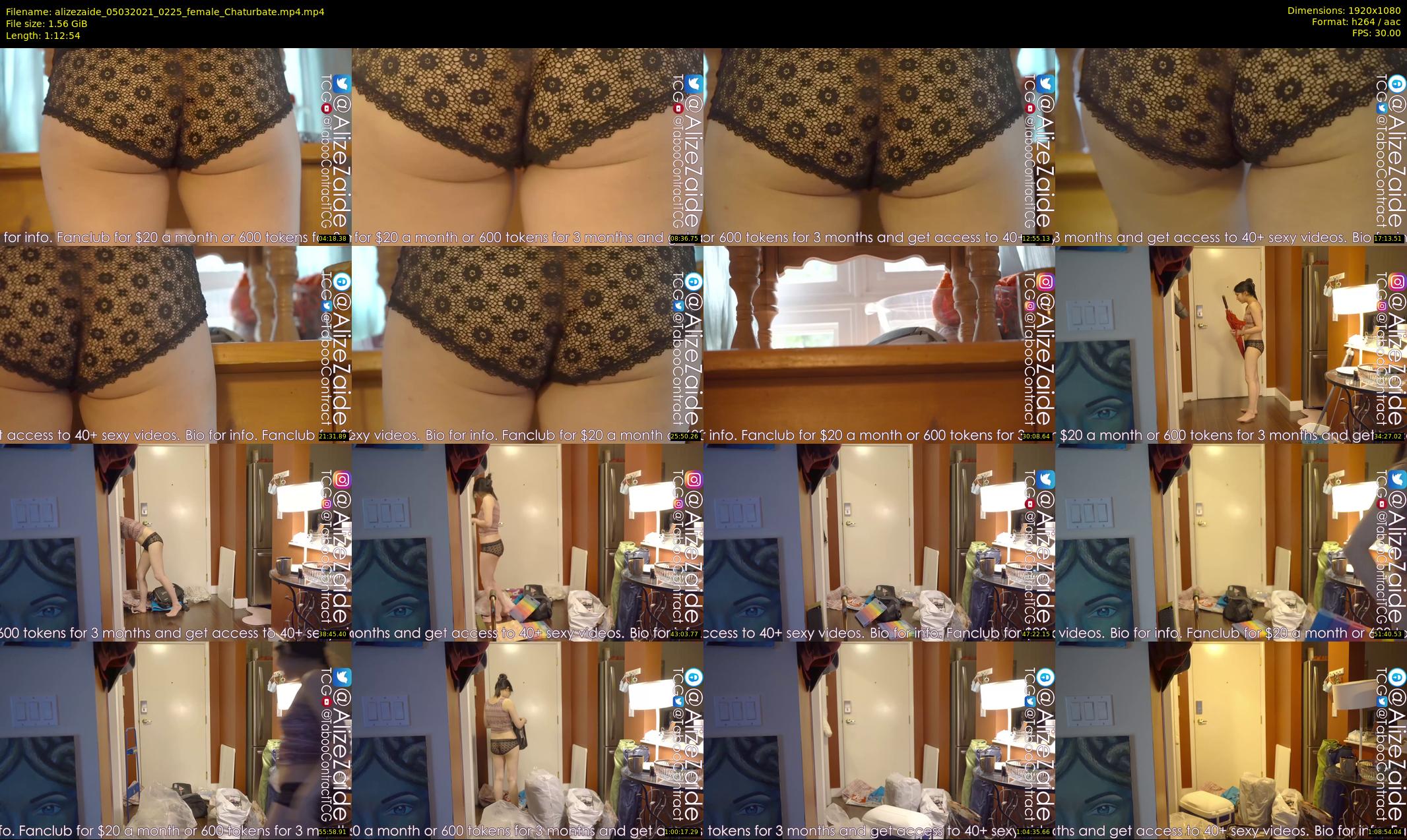 alizezaide — 73 minute Chaturbate female cam show recording, 1080p, Mar 5, 2021