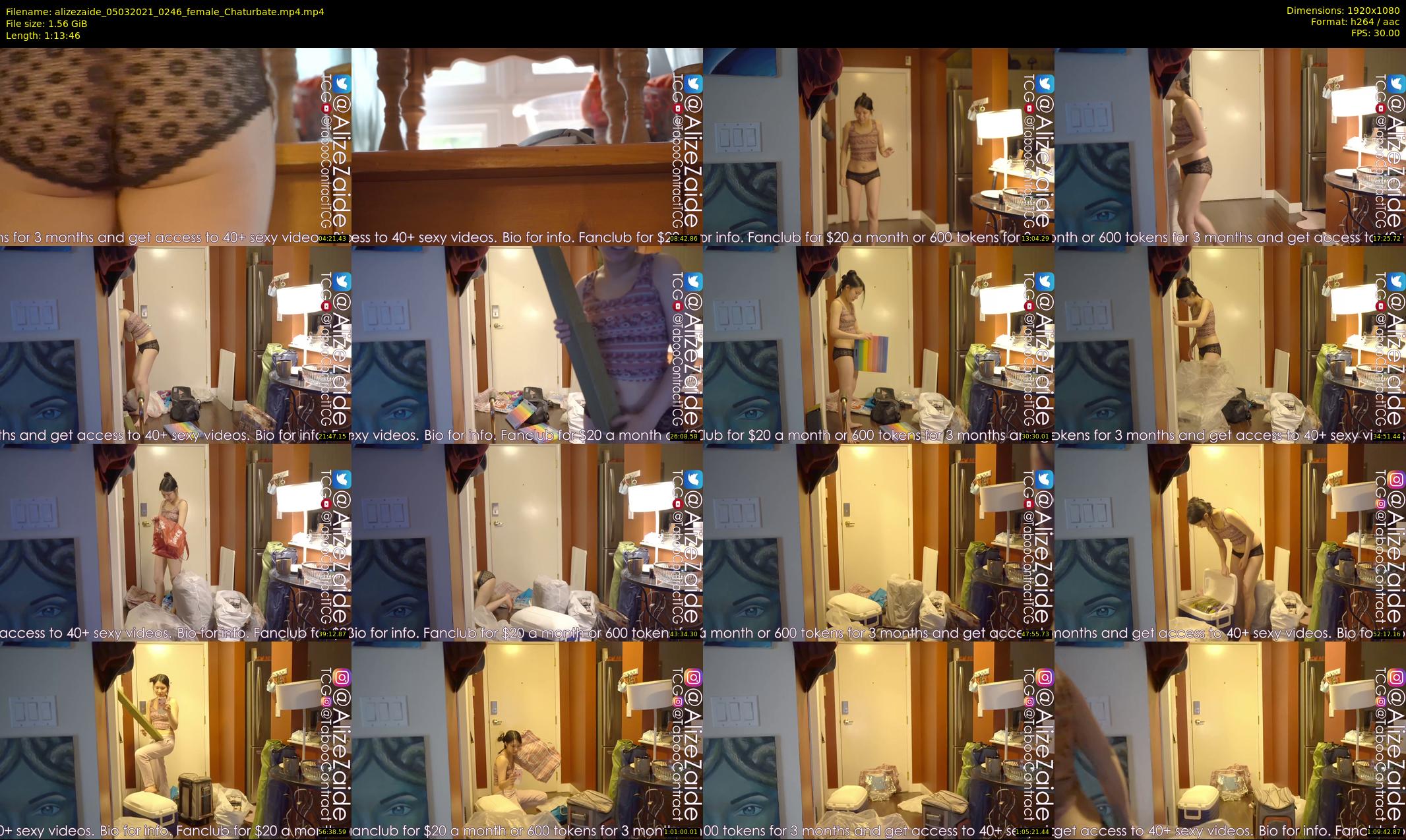 alizezaide — 74 minute Chaturbate female cam show recording, 1080p, Mar 5, 2021