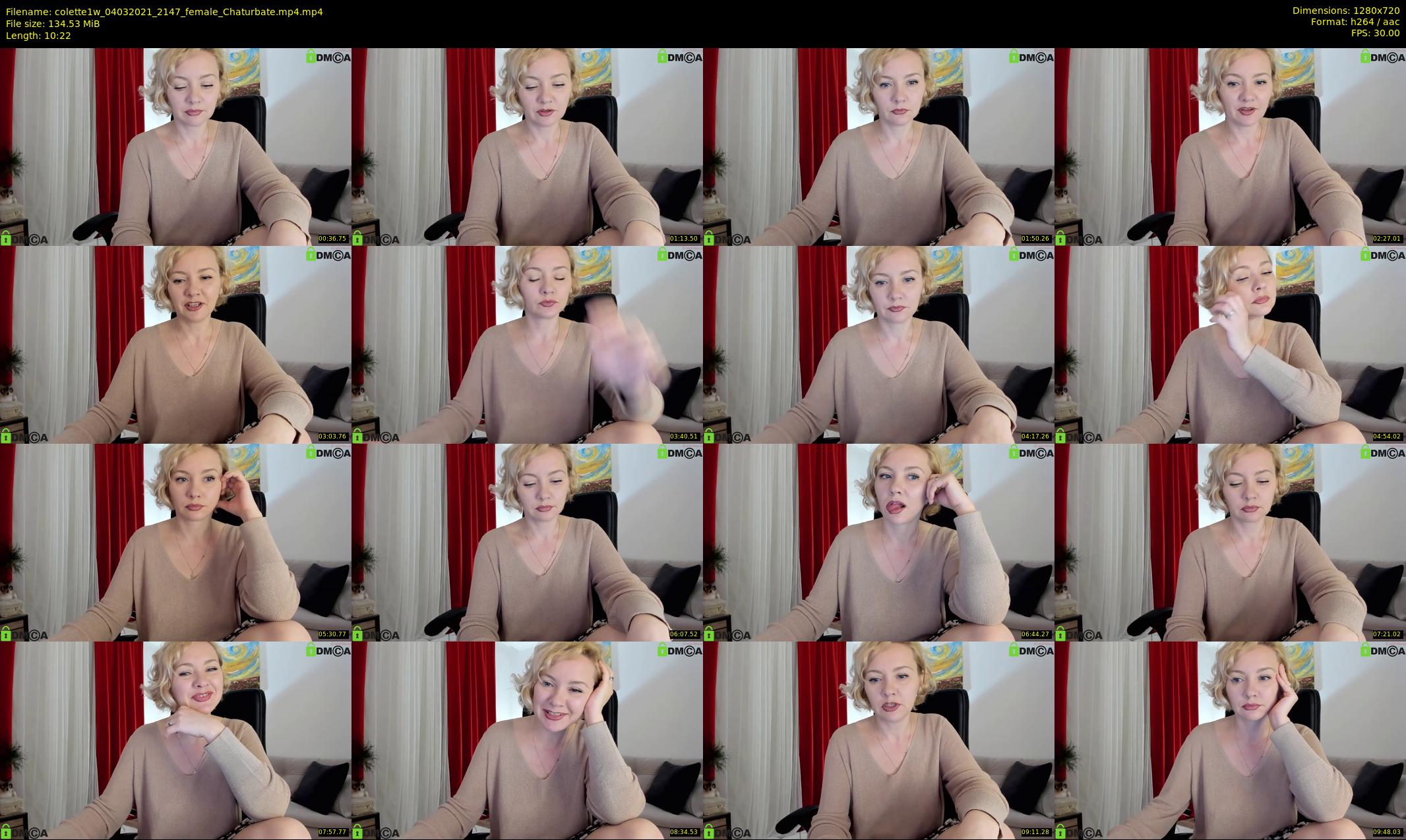 colette1w — 11 minute Chaturbate female cam show recording, 720p, Mar 4, 2021