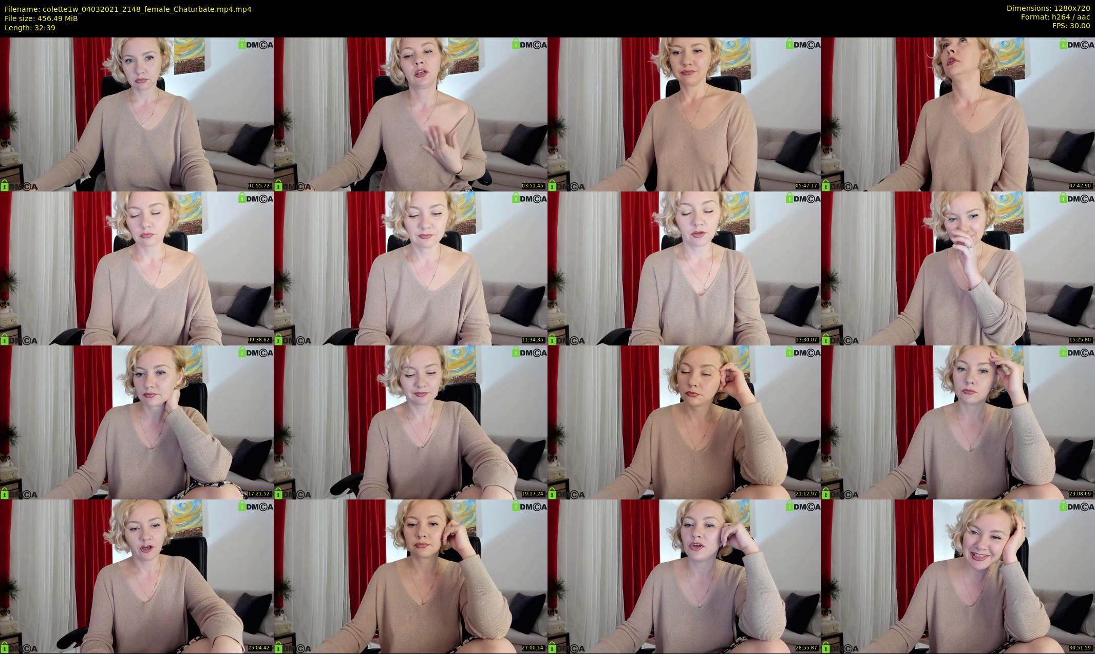 colette1w — 33 minute Chaturbate female cam show recording, 720p, Mar 4, 2021