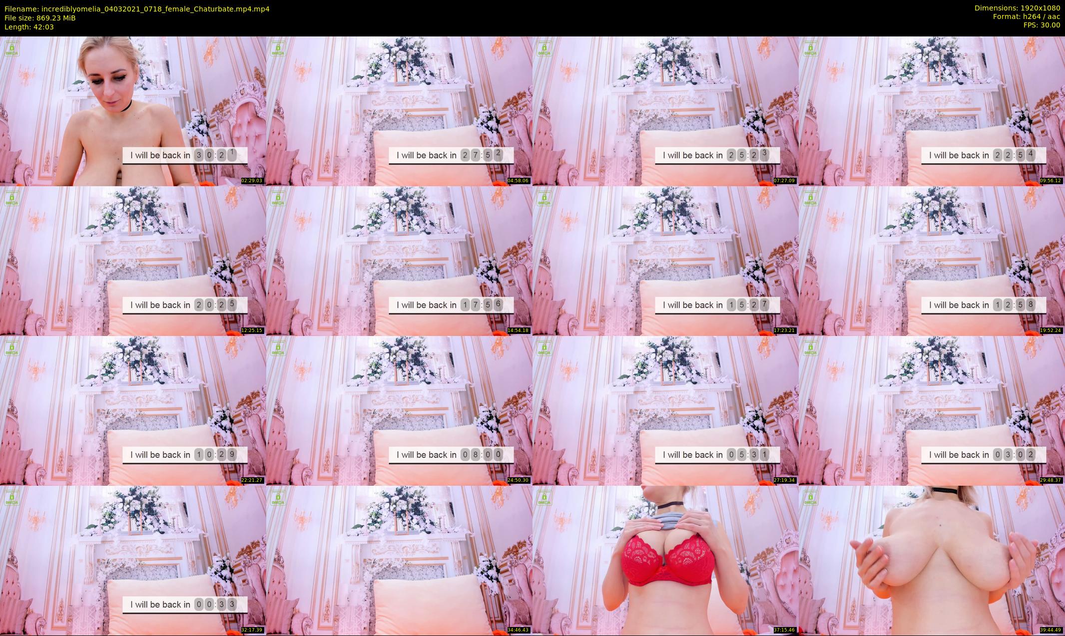 incrediblyomelia — 43 minute Chaturbate female cam show recording, 1080p, Mar 4, 2021