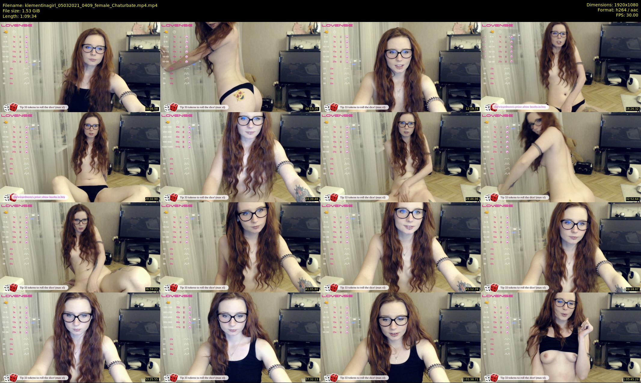 klementinagirl — 70 minute Chaturbate female cam show recording, 1080p, Mar 5, 2021
