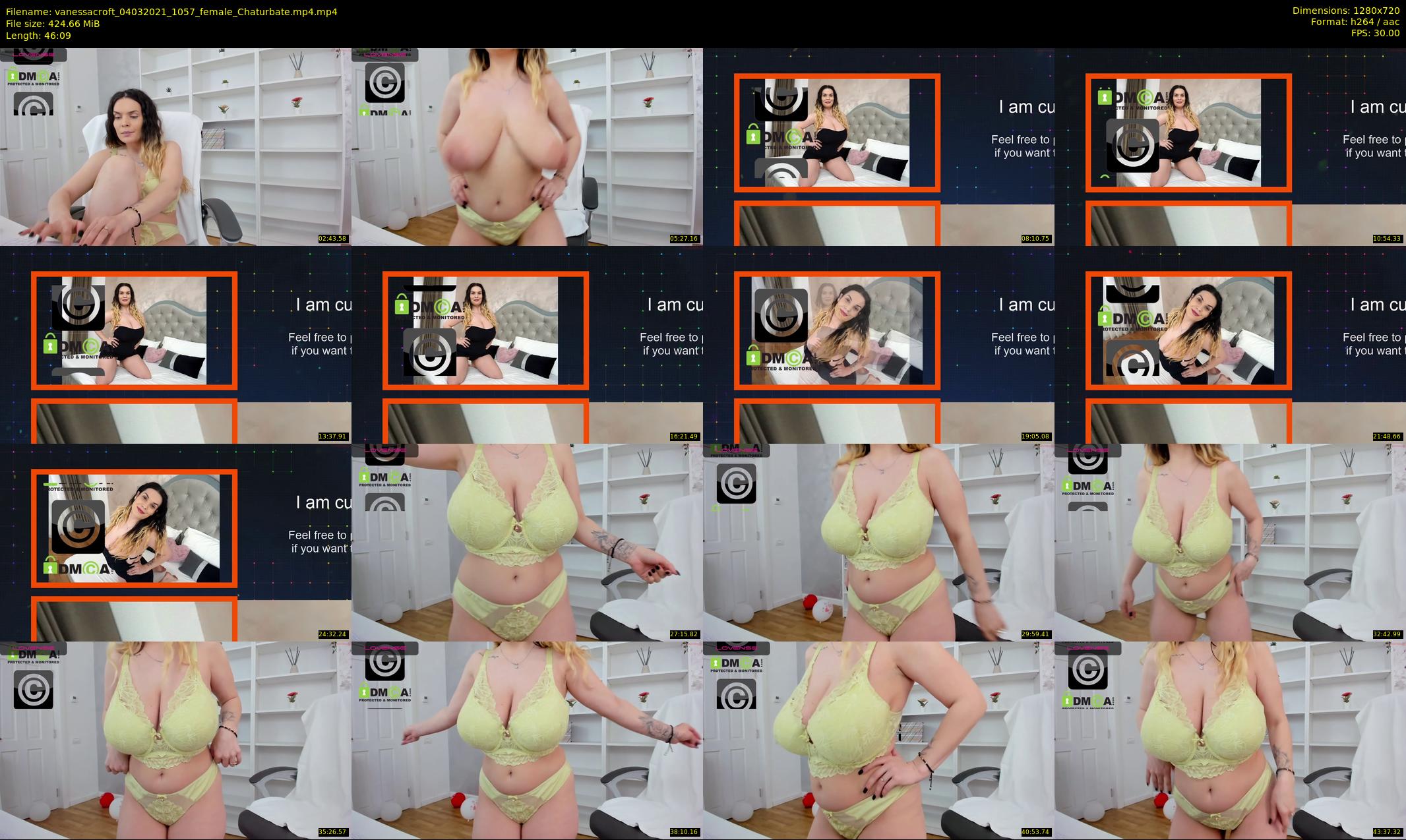 vanessacroft — 47 minute Chaturbate female cam show recording, 720p, Mar 4, 2021