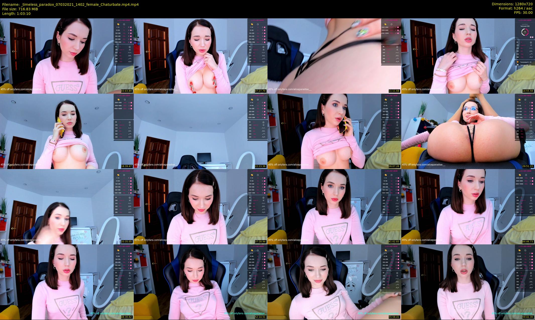_timeless_paradox — 64 minute Chaturbate female cam show recording, 720p, Mar 7, 2021